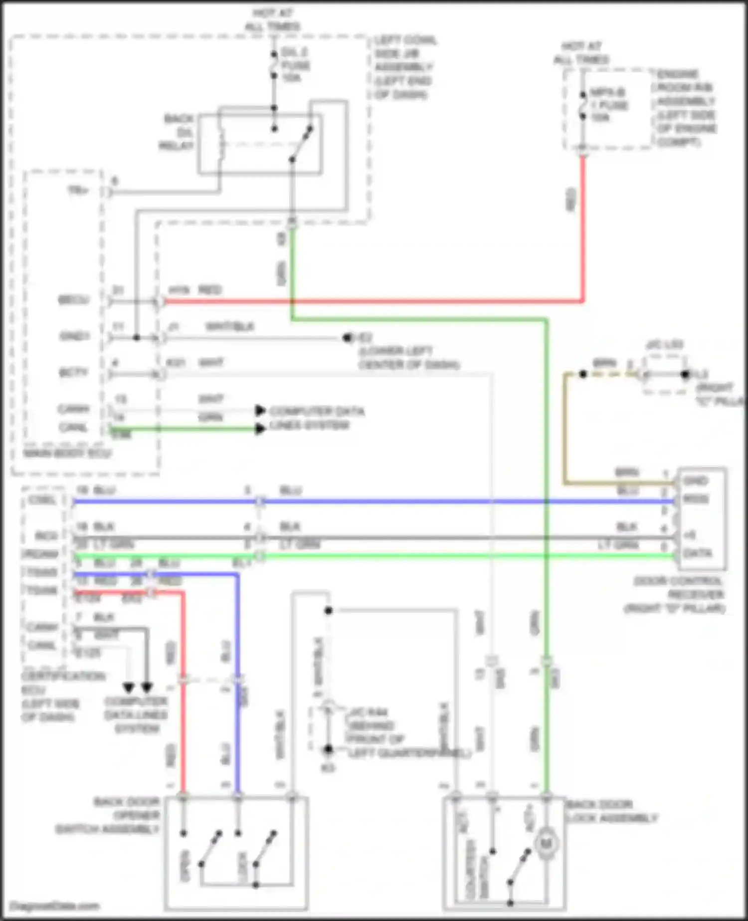 Wiring diagram computer data lines system for Toyota Land Cruiser 200 facelift 2 (2015-2021) (1 of 64)