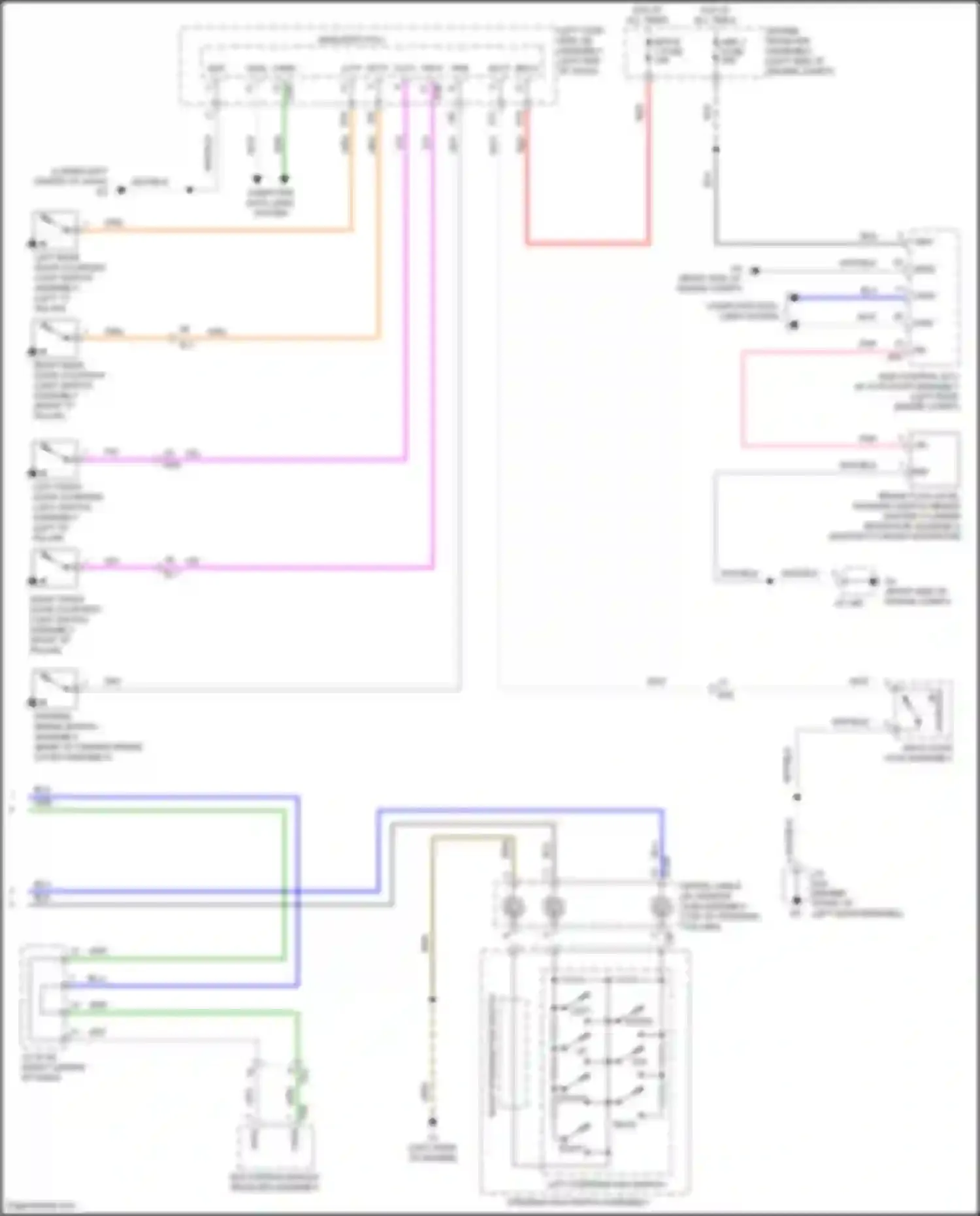 Wiring diagram left front door courtesy light switch assembly for Toyota Land Cruiser 200 facelift 2 (2015-2021) (3 of 7)