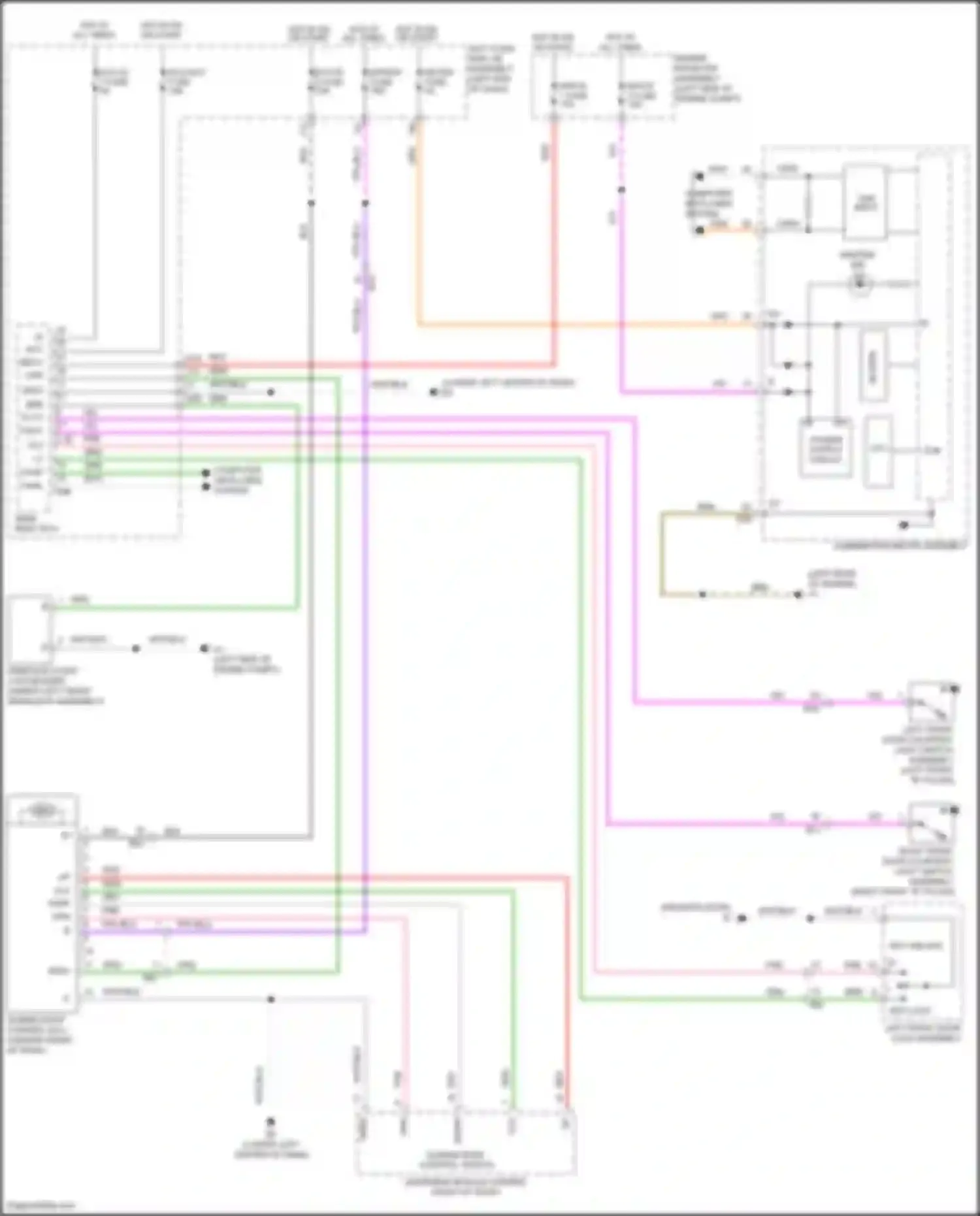 Wiring diagram left front door courtesy light switch assembly for Toyota Land Cruiser 200 facelift 2 (2015-2021) (6 of 7)
