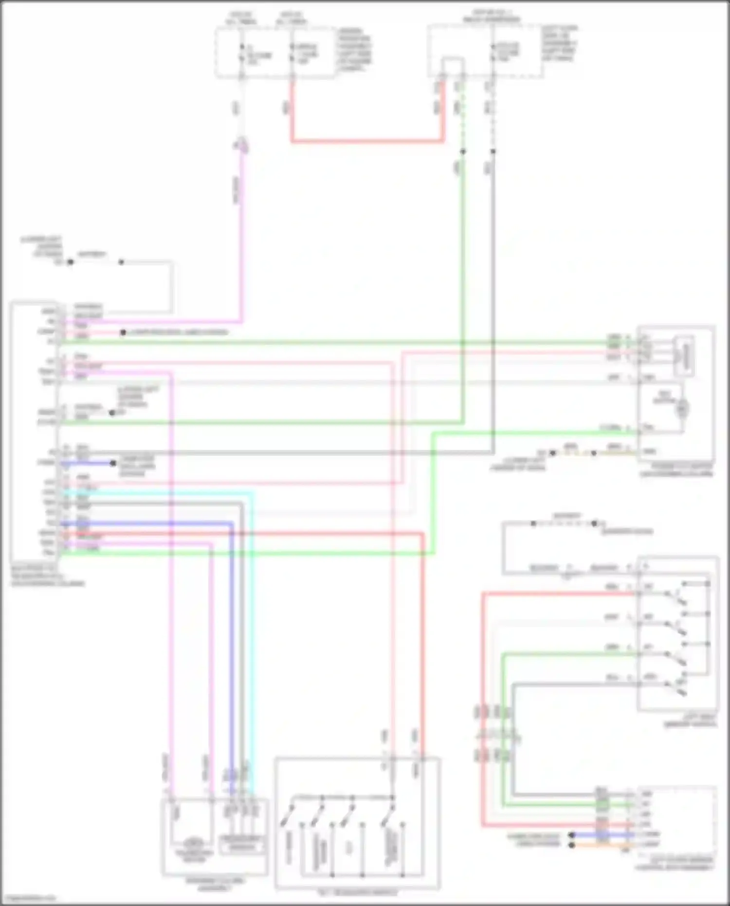 Wiring diagram left outer mirror control ecu assembly for Toyota Land Cruiser 200 facelift 2 (2015-2021) (7 of 10)