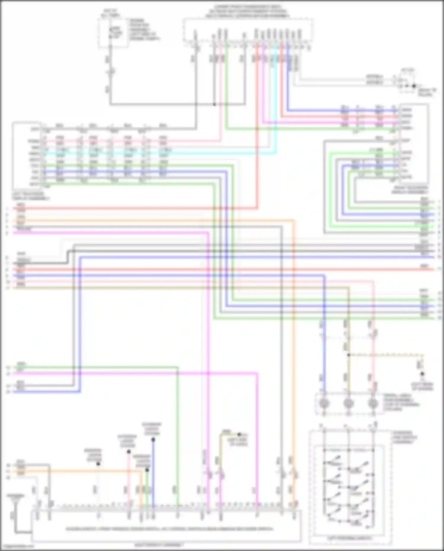 Wiring diagram multi- display assembly for Toyota Land Cruiser 200 facelift 2 (2015-2021) (8 of 10)