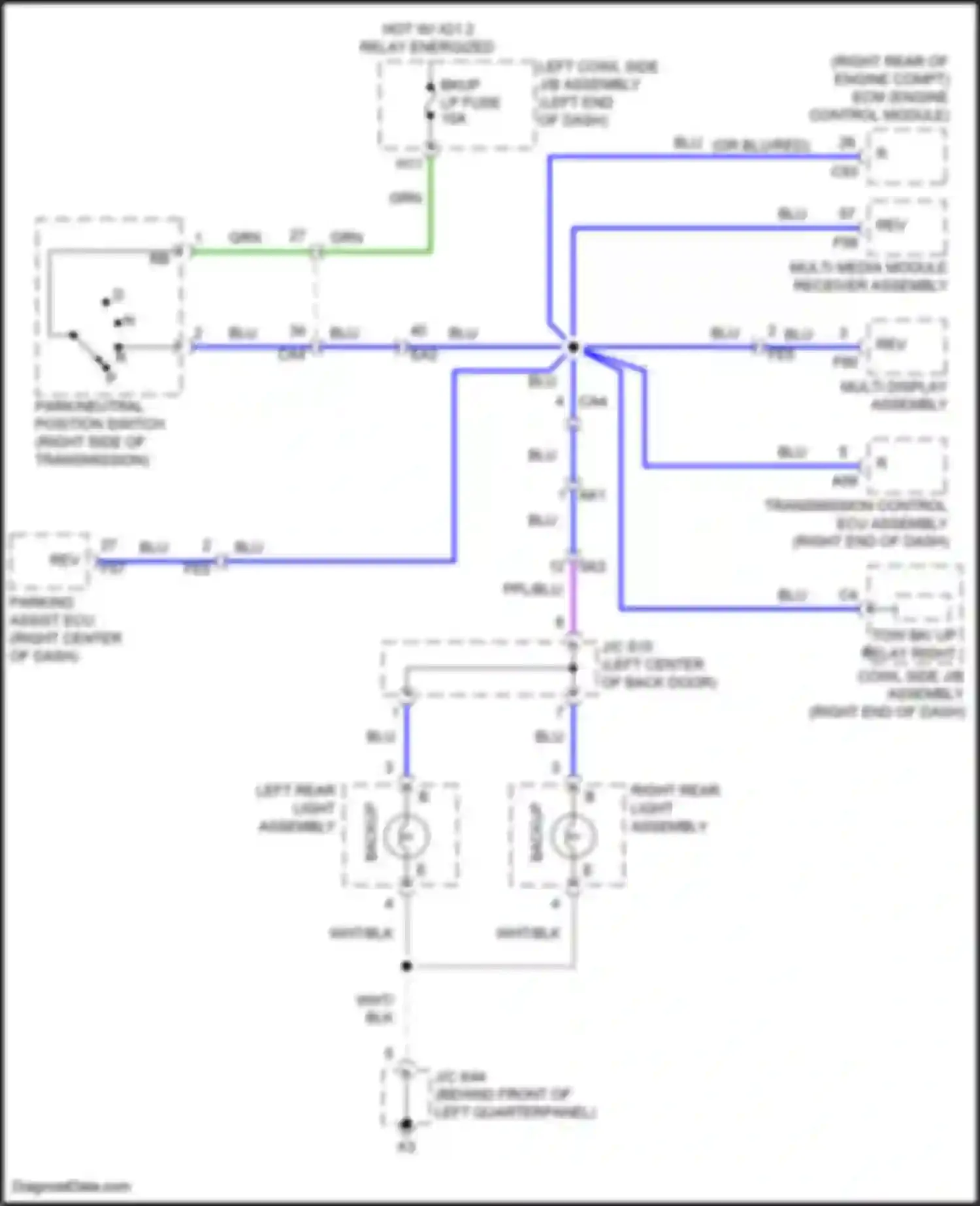 Wiring diagram multi-media module receiver assembly for Toyota Land Cruiser 200 facelift 2 (2015-2021) (11 of 21)