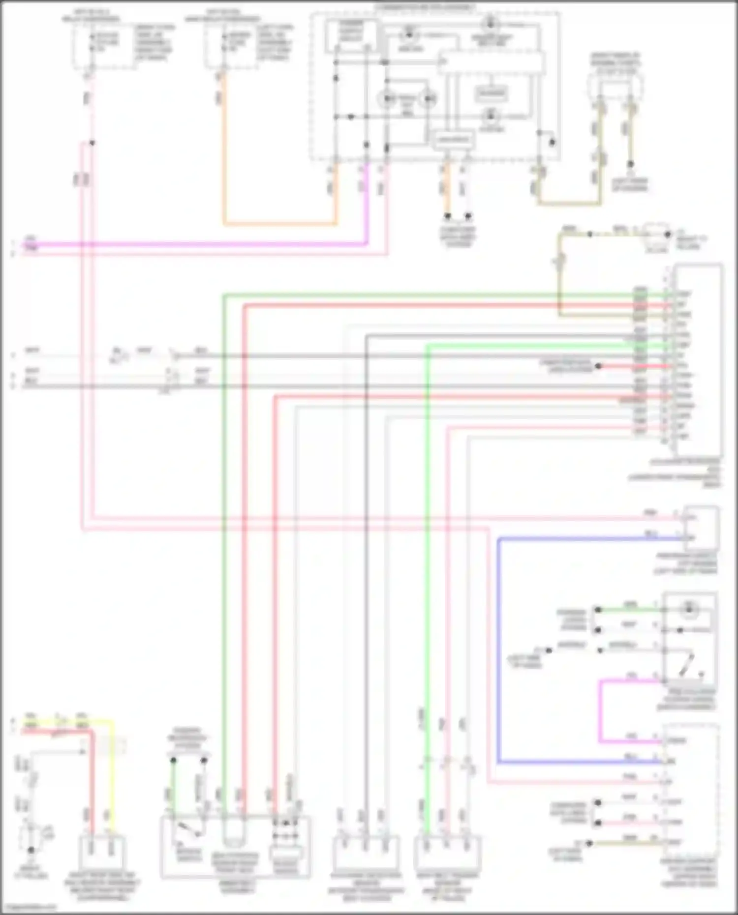 Wiring diagram passive restraints system for Toyota Land Cruiser 200 facelift 2 (2015-2021) (3 of 3)