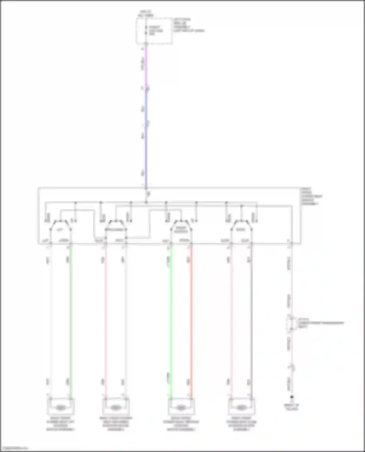 Wiring diagram right front power seat slide position motor assembly for Toyota Land Cruiser 200 facelift 2 (2015-2021) (1 of 1)