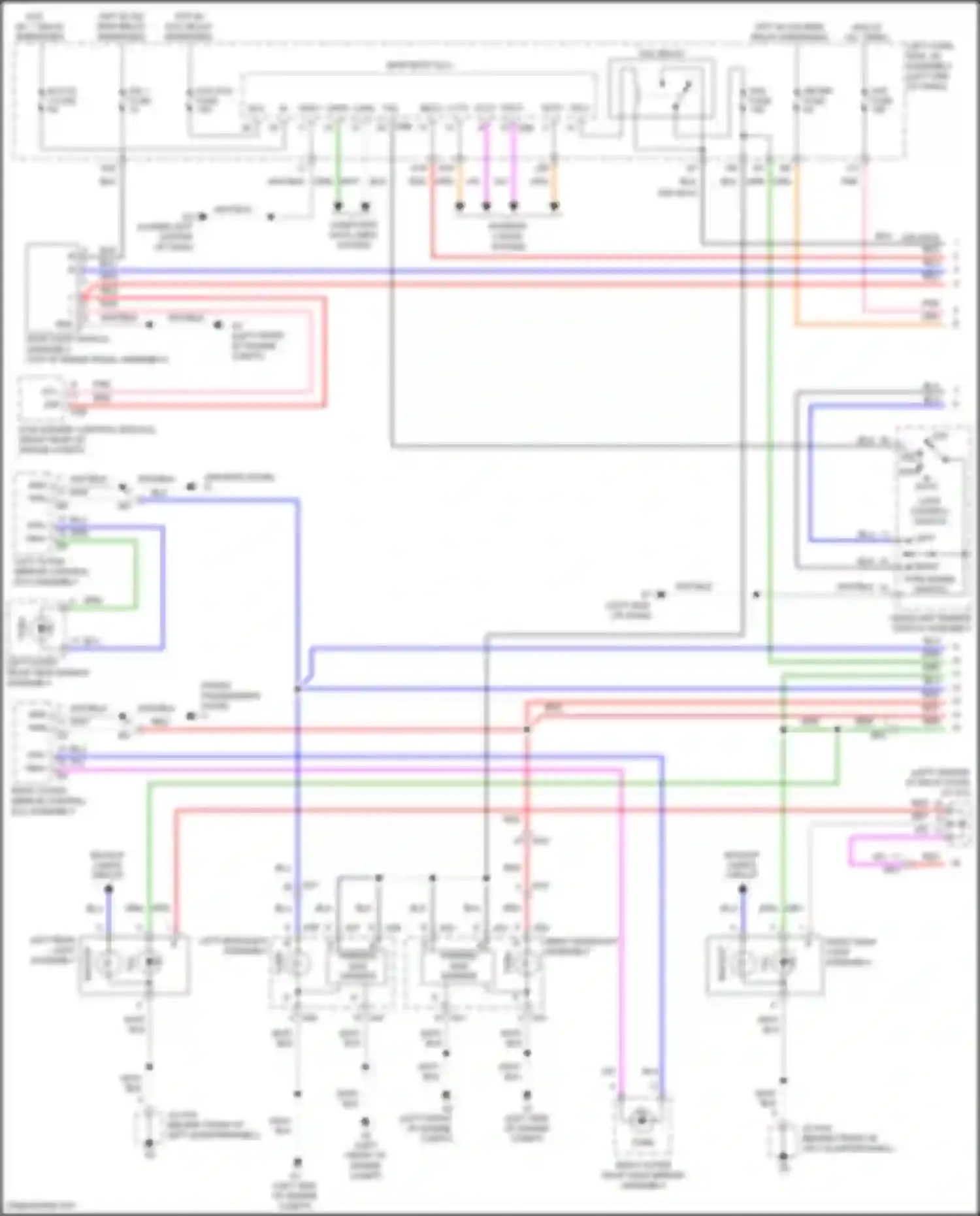 Wiring diagram right outer rear view mirror assembly for Toyota Land Cruiser 200 facelift 2 (2015-2021) (3 of 7)