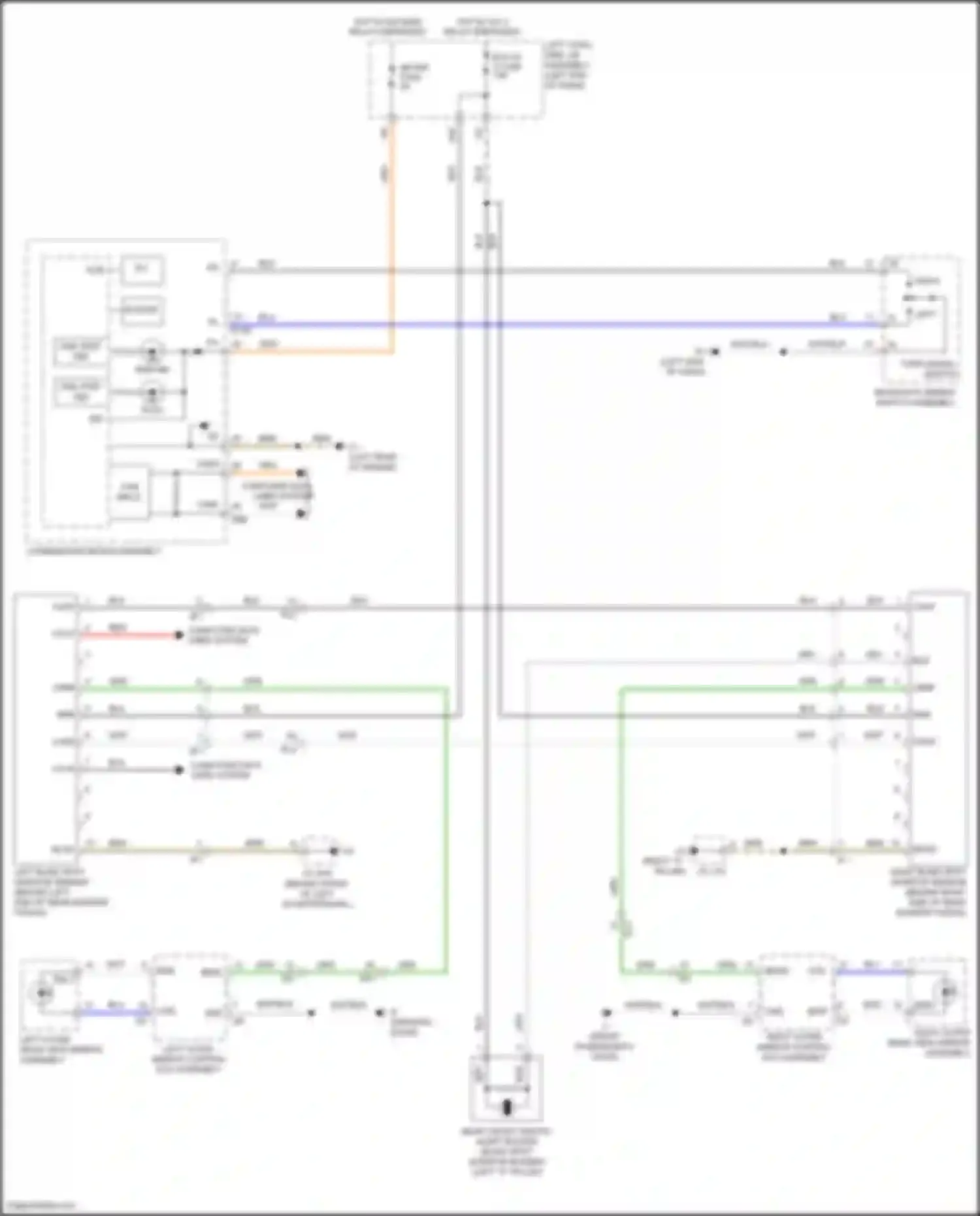 Wiring diagram right outer rear view mirror assembly for Toyota Land Cruiser 200 facelift 2 (2015-2021) (1 of 7)