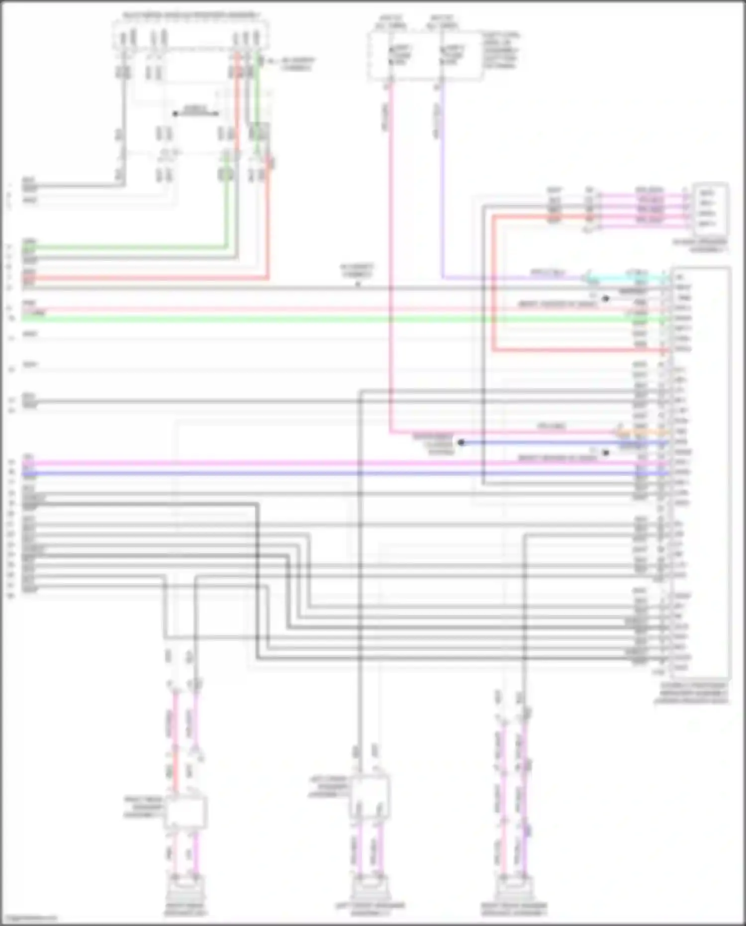 Wiring diagram right rear header speaker assembly for Toyota Land Cruiser 200 facelift 2 (2015-2021) (1 of 2)
