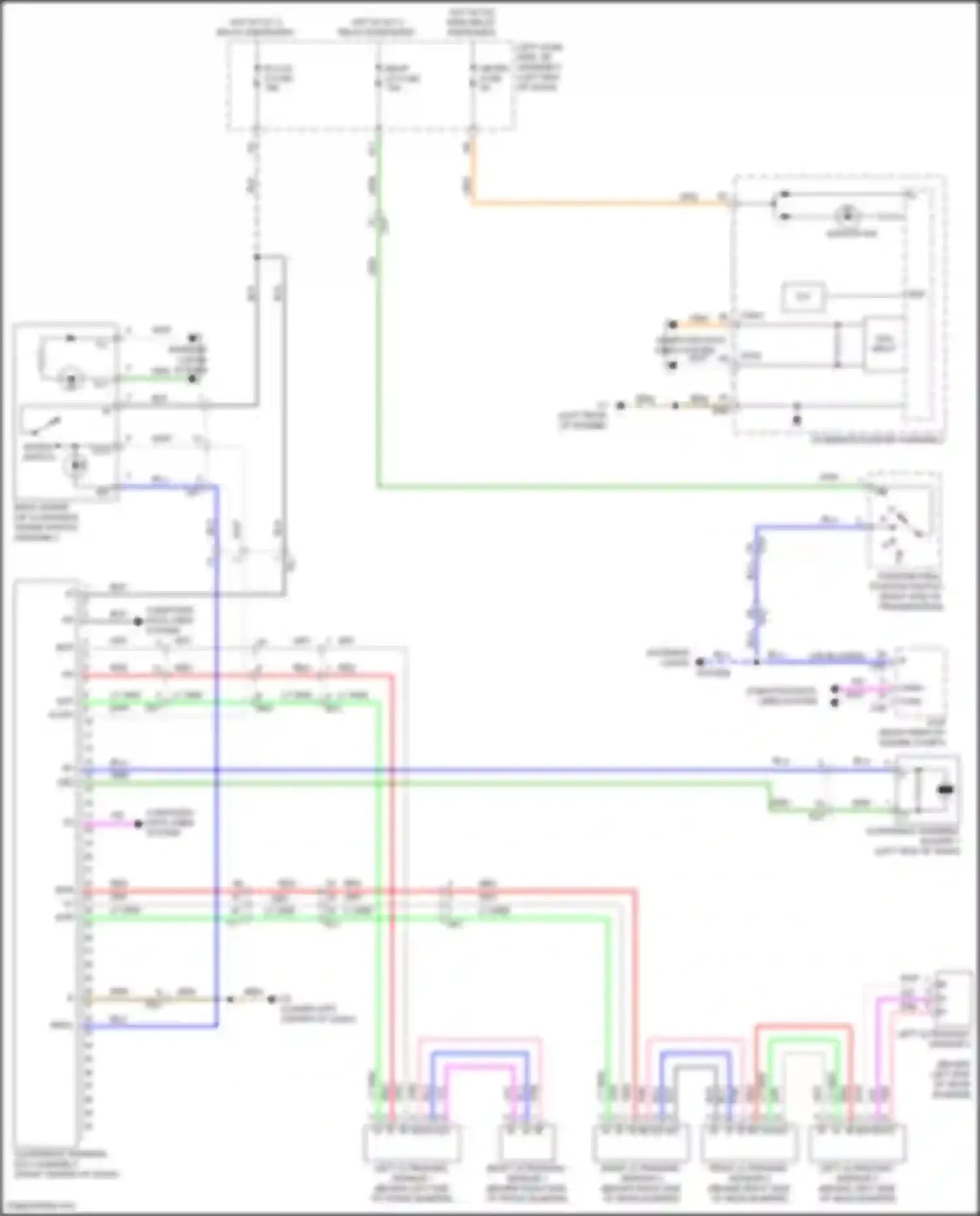 Wiring diagram right ultrasonic sensor 2 for Toyota Land Cruiser 200 facelift 2 (2015-2021) (1 of 1)
