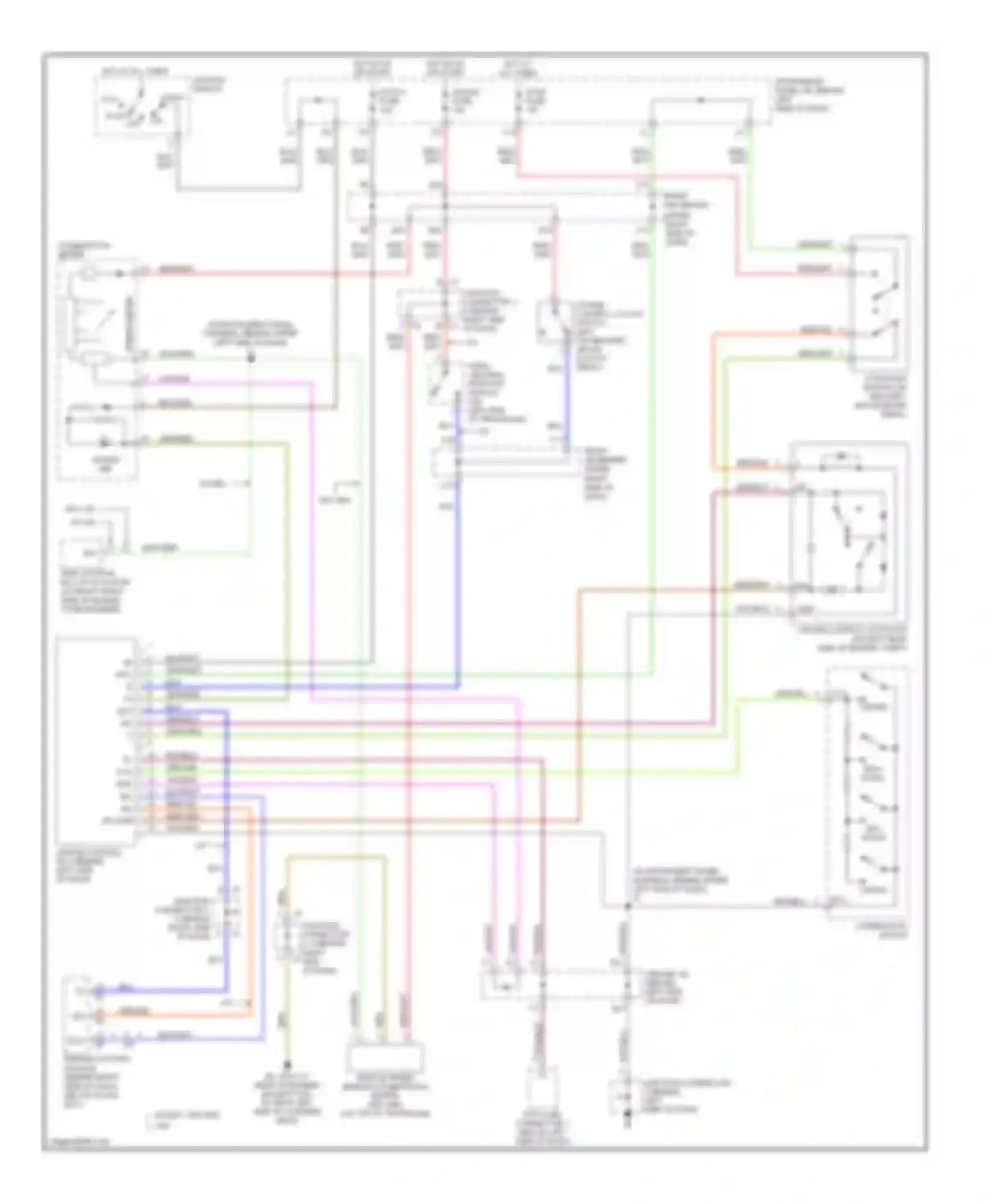 Matrix Toyota E130 (2002-2008): Cruise control circuit, except xrs