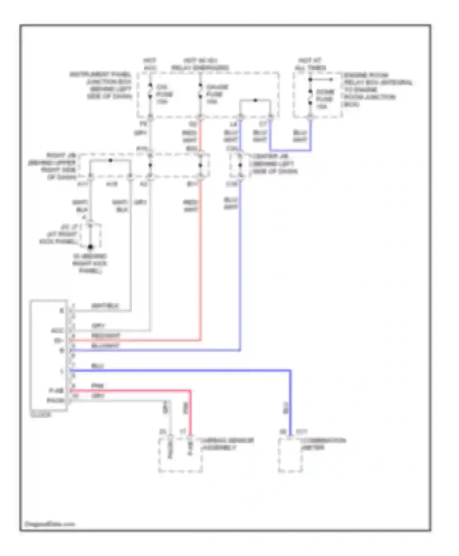 Matrix Toyota E130 (2002-2008): Clock circuit