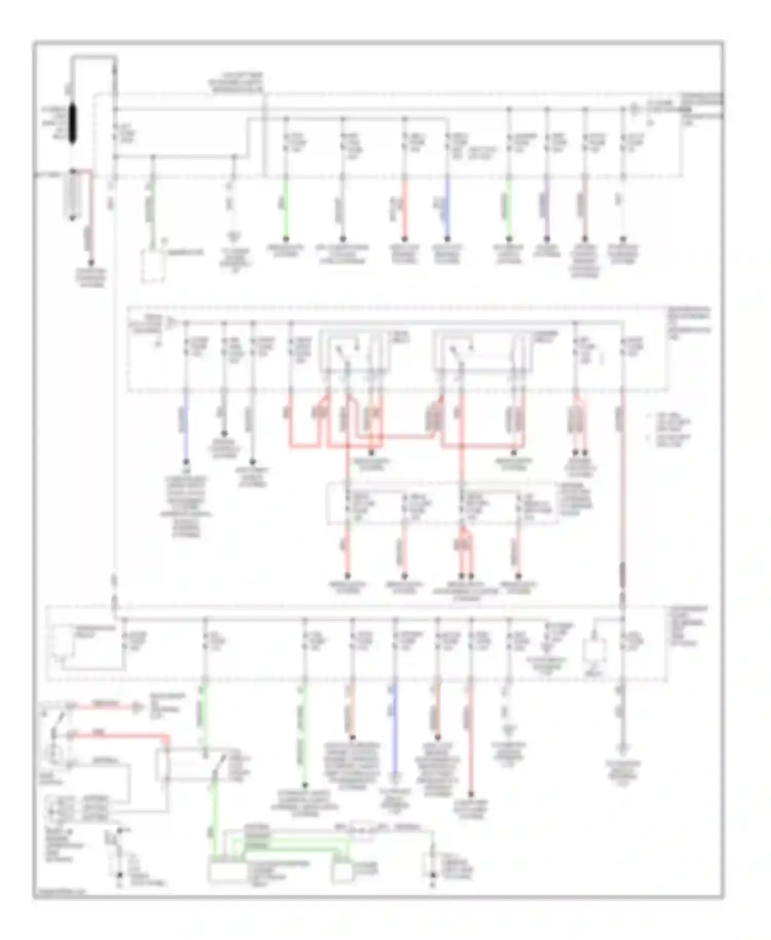 Matrix Toyota E130 (2002-2008): Power distribution circuit (1 of 2)