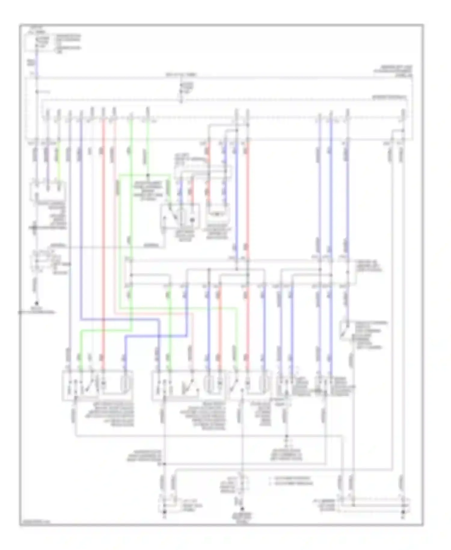 Matrix Toyota E130 (2002-2008): Power door locks circuit (1 of 2)