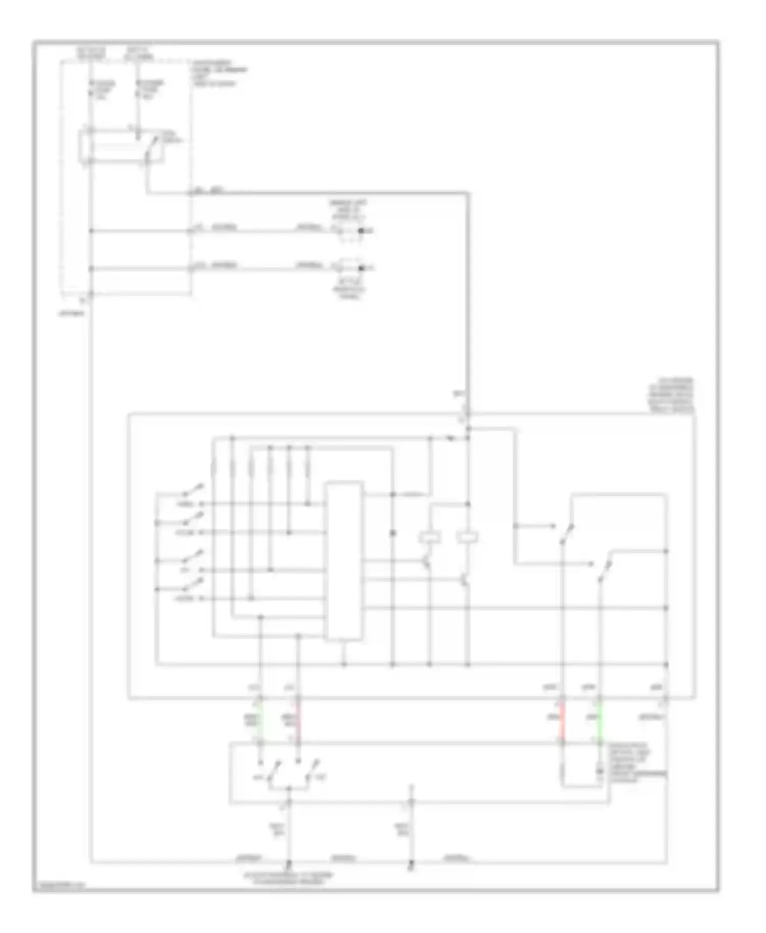 Matrix Toyota E130 (2002-2008): Power top/sunroof circuit