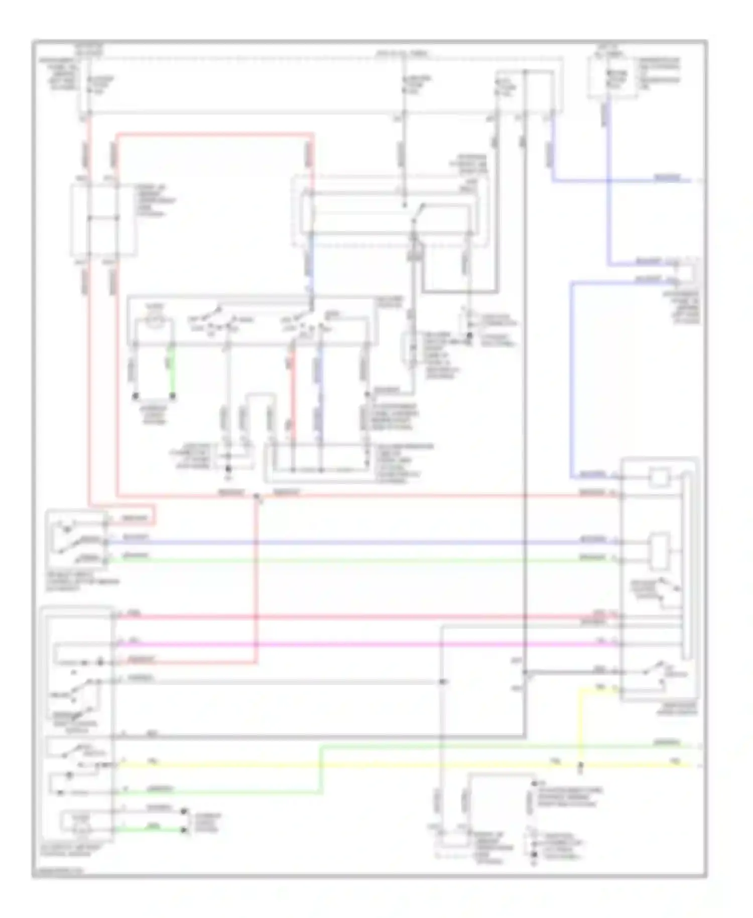 Wiring diagram a/c switch for Toyota Matrix E130 (2002-2008) (1 of 1)