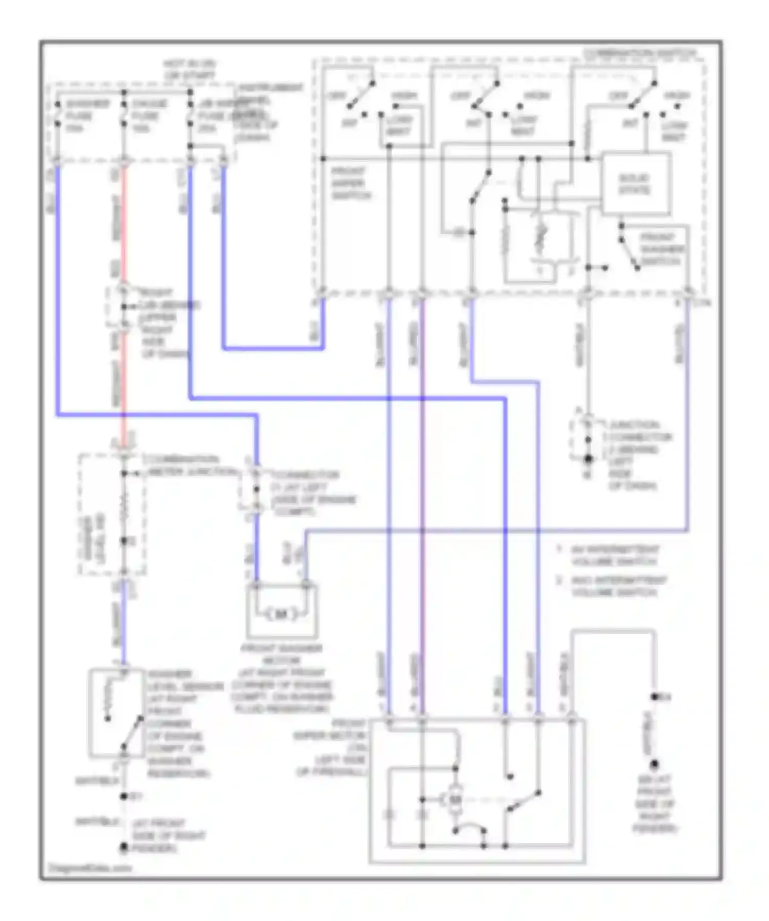Wiring diagram blu/wht for Toyota Matrix E130 (2002-2008) (31 of 33)