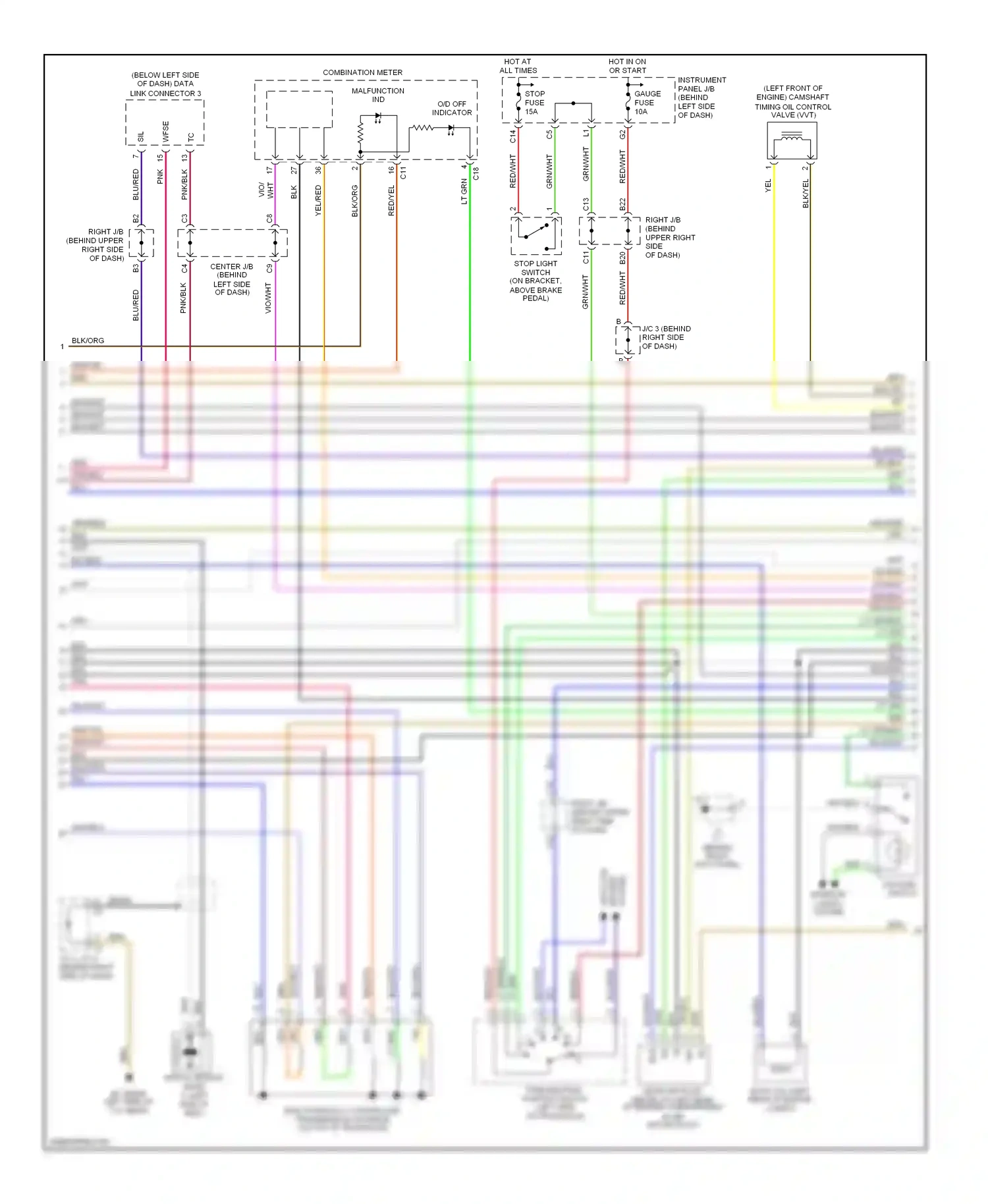 Toyota Matrix E130 (2002-2008) braid wiring diagram  (2 of 5)