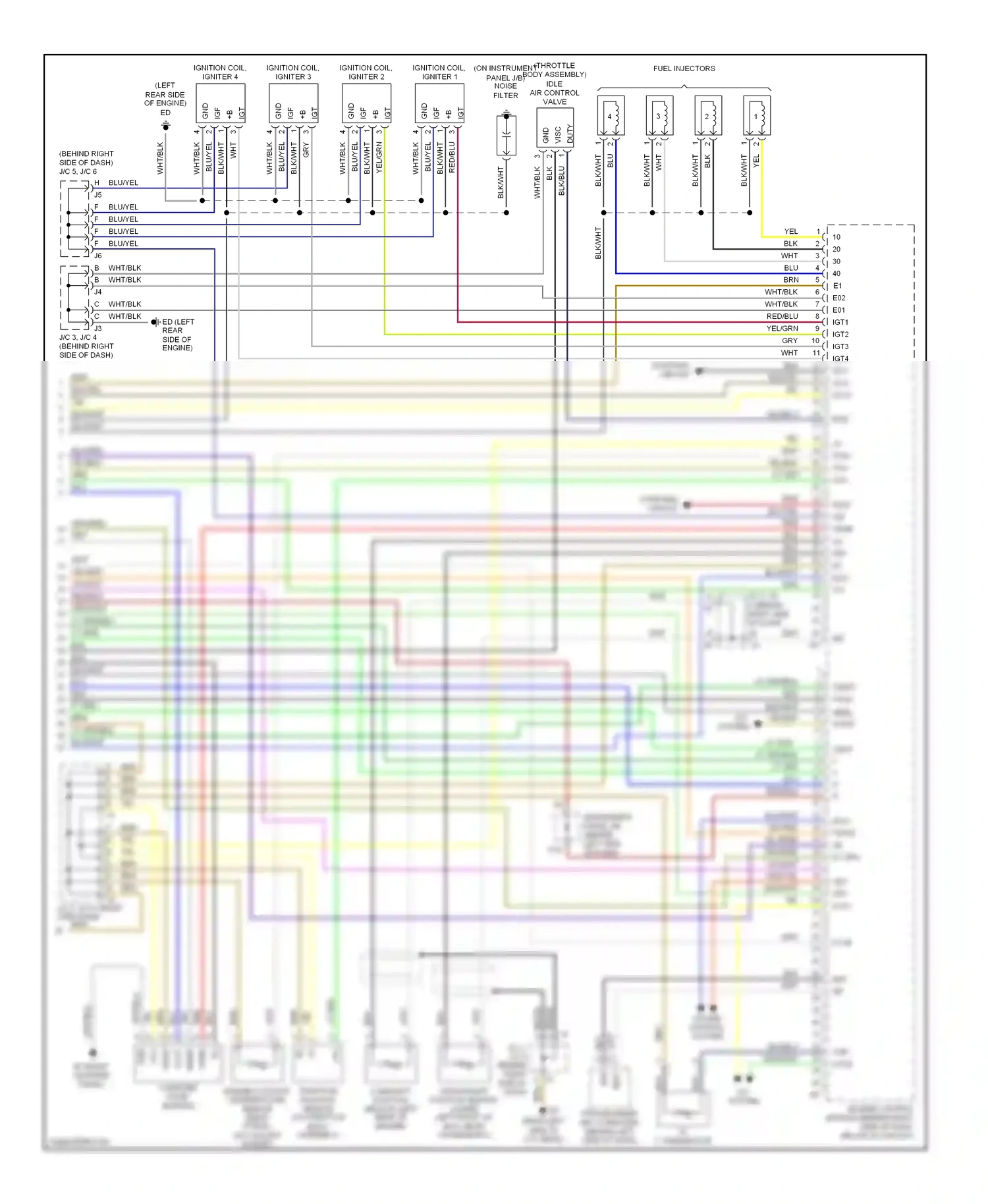Toyota Matrix E130 (2002-2008) braid wiring diagram  (3 of 5)