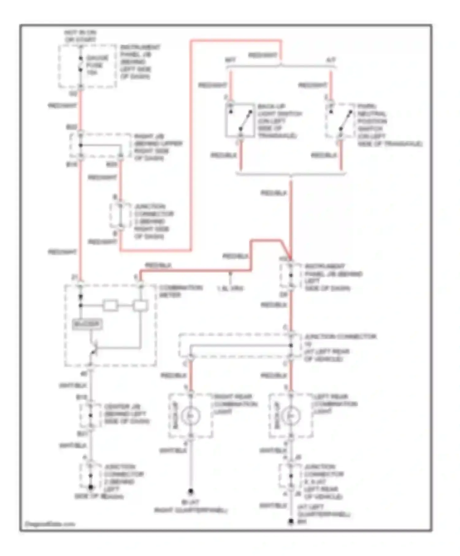 Wiring diagram hot in on or start for Toyota Matrix E130 (2002-2008) (11 of 30)