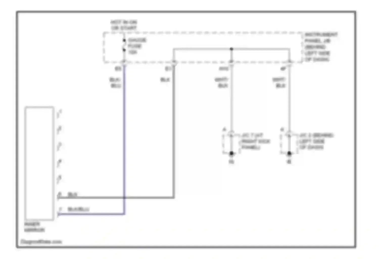 Wiring diagram inner mirror for Toyota Matrix E130 (2002-2008) (1 of 1)
