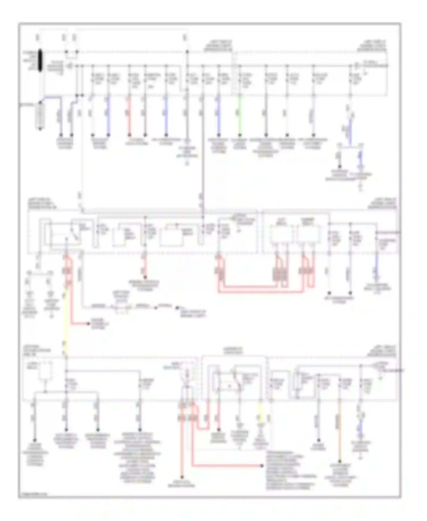Matrix Toyota E140 (2008-2014): Power distribution circuit (1 of 3)