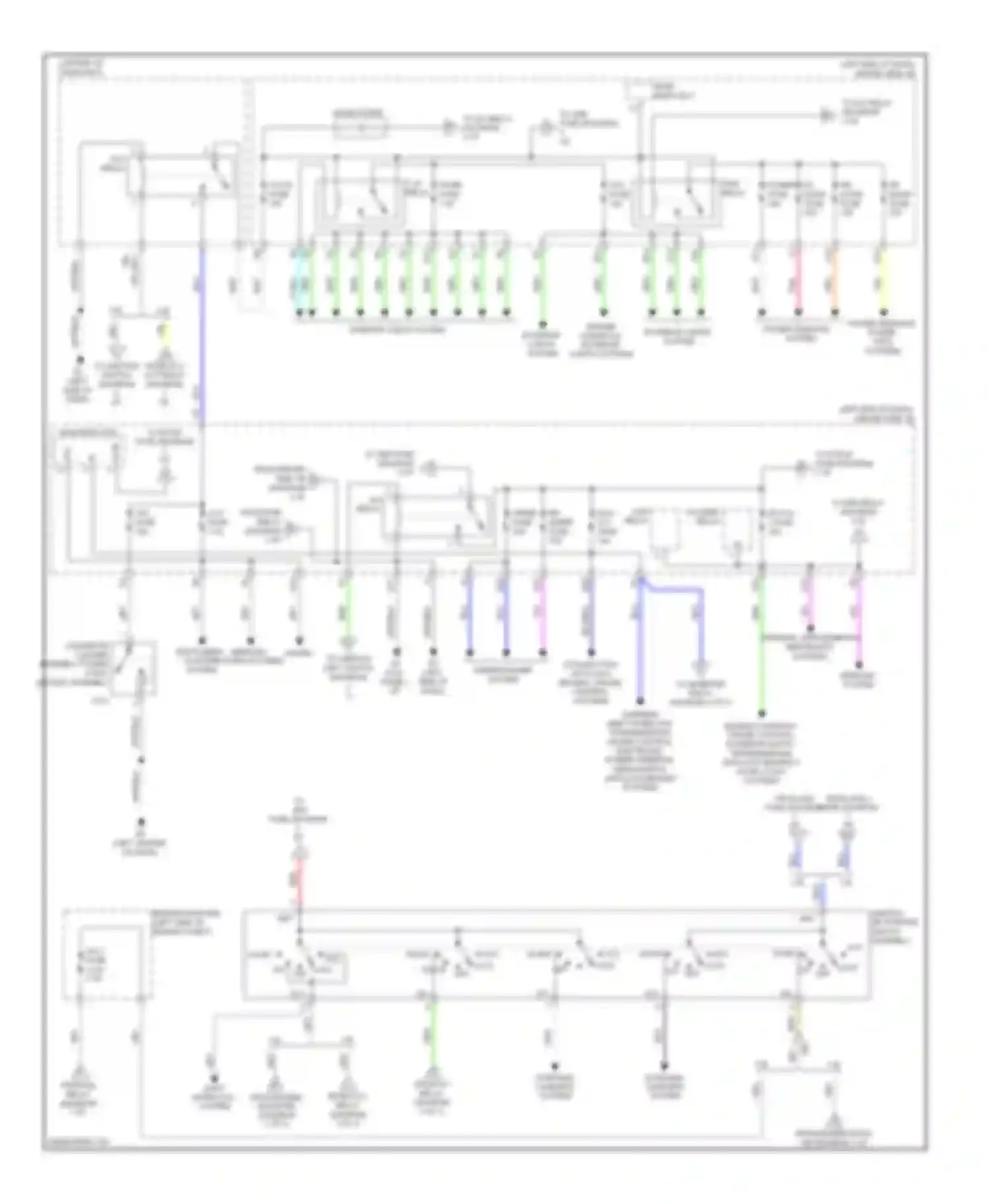 Matrix Toyota E140 (2008-2014): Power distribution circuit (2 of 3)