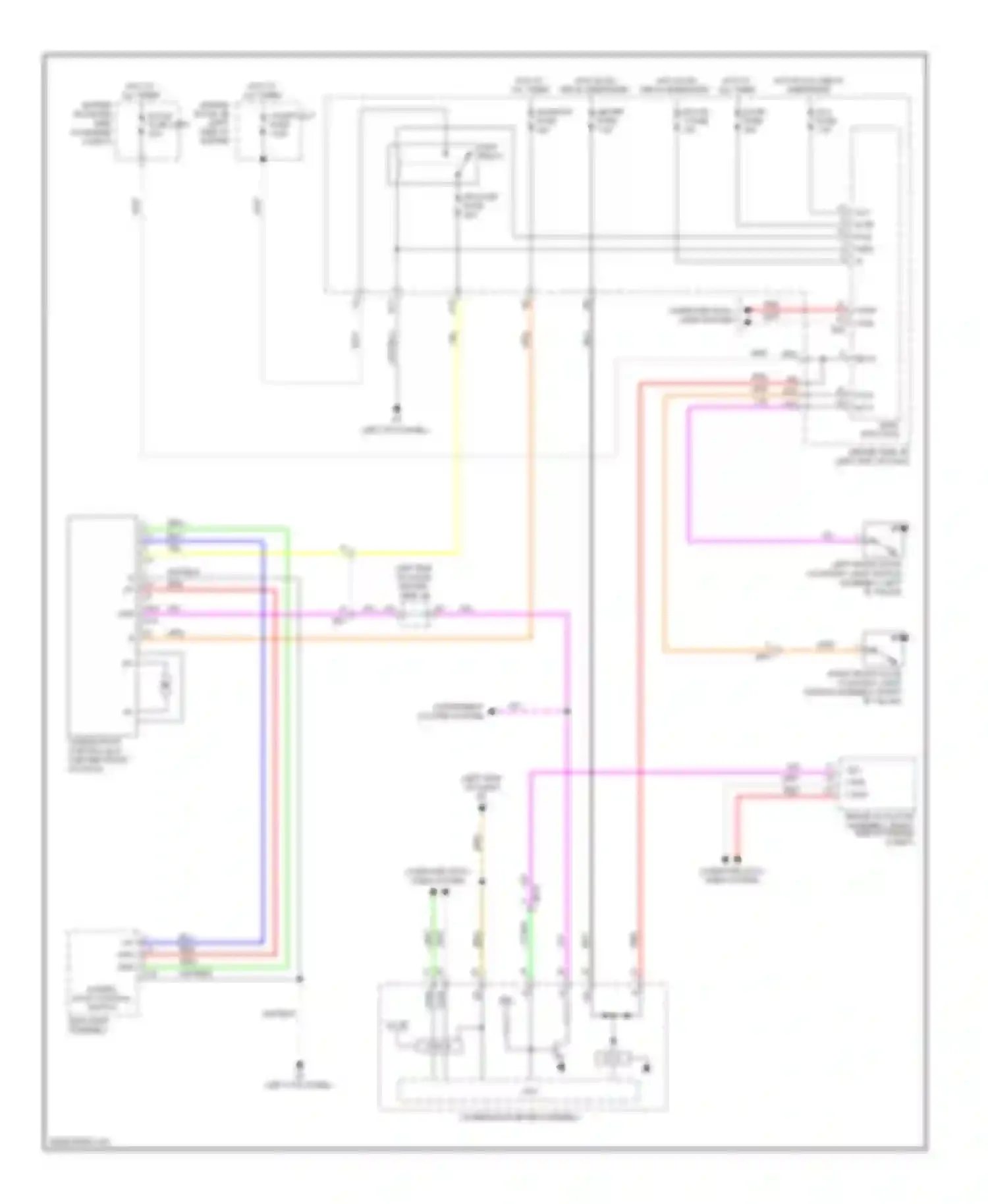 Matrix Toyota E140 (2008-2014): Power top/sunroof circuit