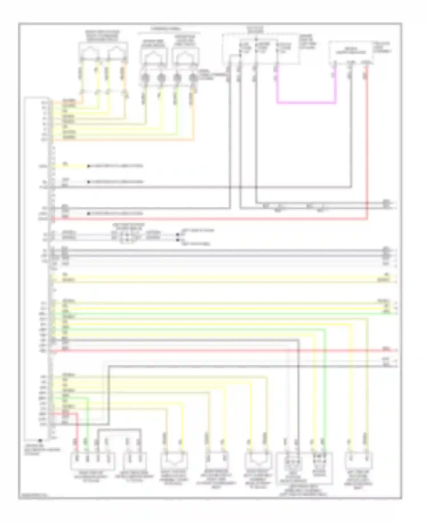 Matrix Toyota E140 (2008-2014): Supplemental restraints circuit (1 of 2)
