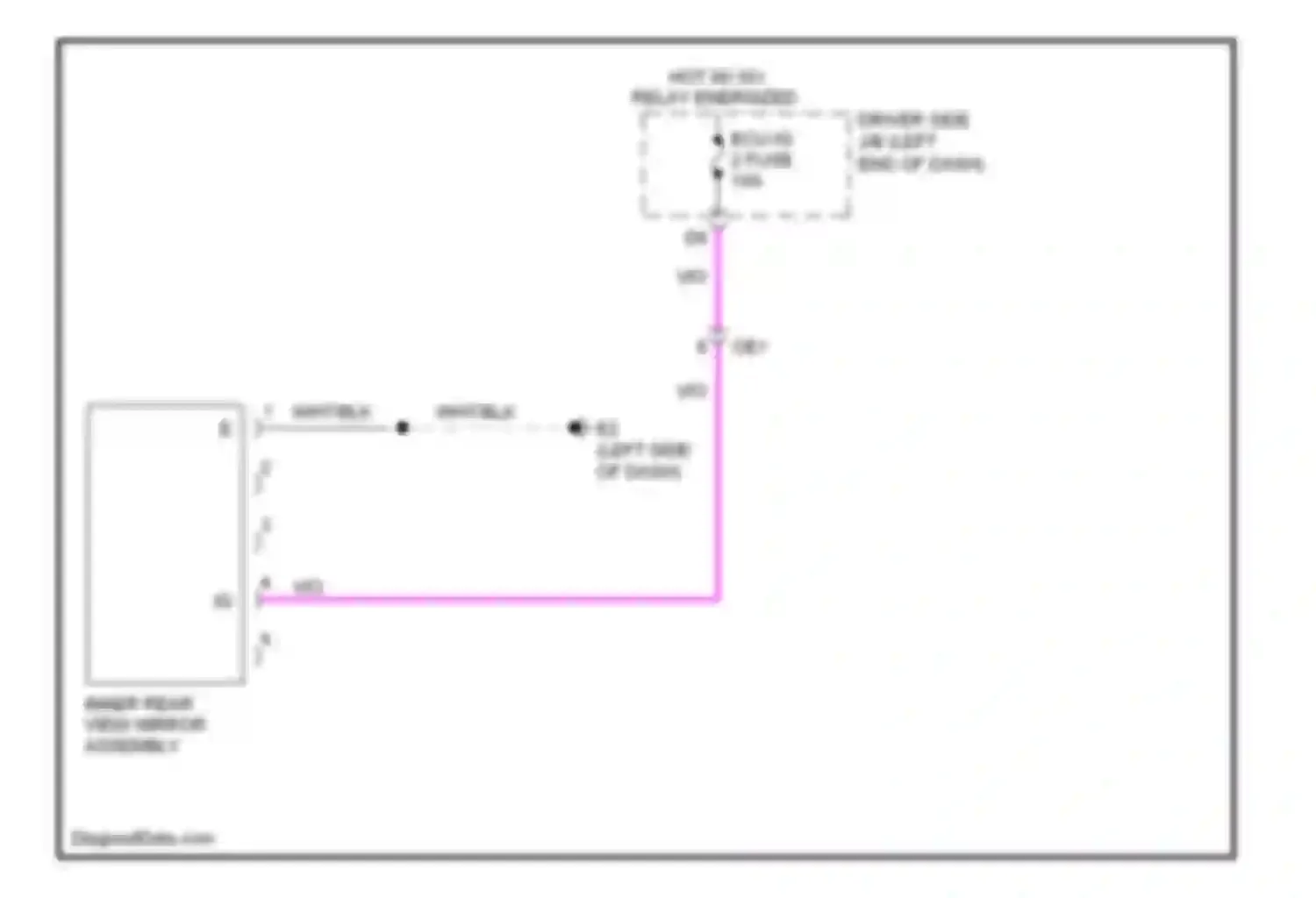 Wiring diagram inner rear view mirror assembly for Toyota Matrix E140 (2008-2014) (1 of 2)