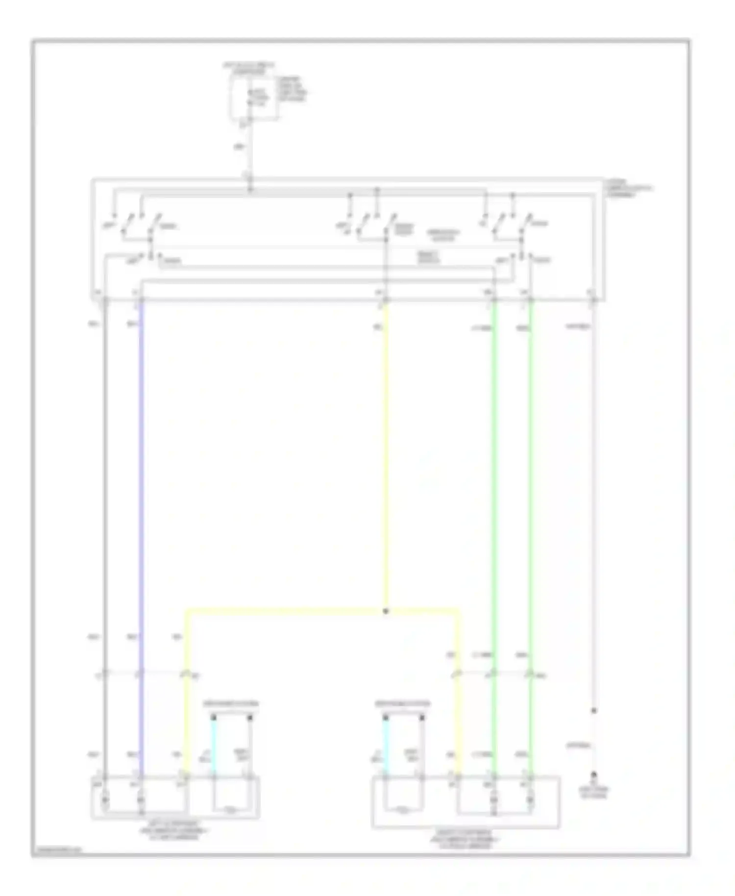 Wiring diagram outer mirror switch assembly for Toyota Matrix E140 (2008-2014) (2 of 2)