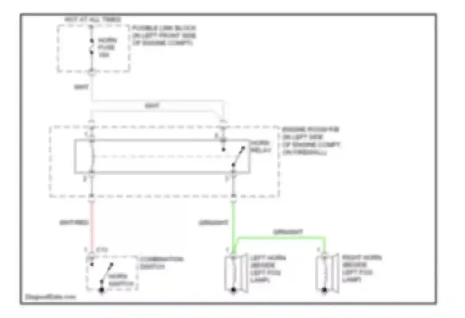 MR2 Toyota W30 (1999-2007): Horn circuit