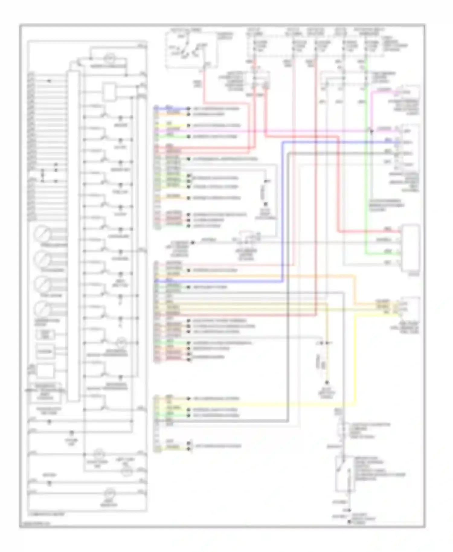 MR2 Toyota W30 (1999-2007): Instrument cluster circuit