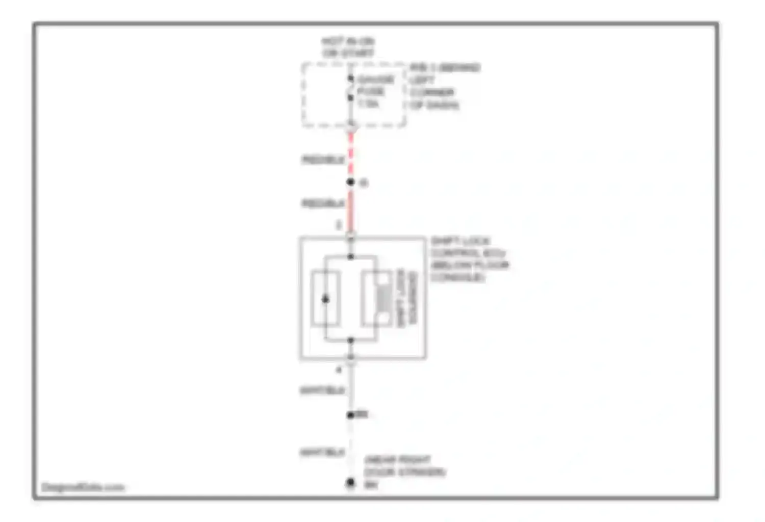 MR2 Toyota W30 (1999-2007): Shift interlock circuit
