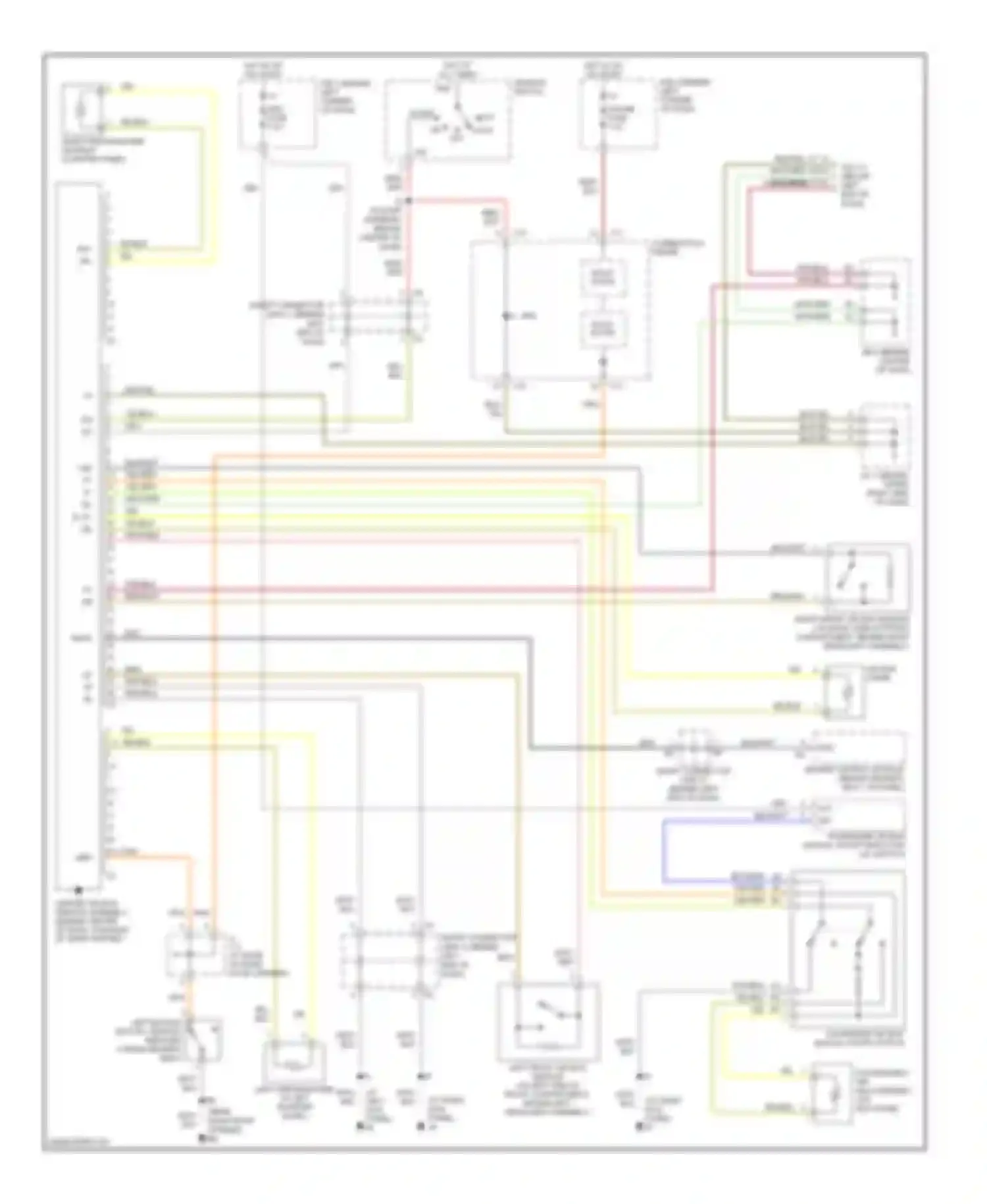 MR2 Toyota W30 (1999-2007): Supplemental restraints circuit