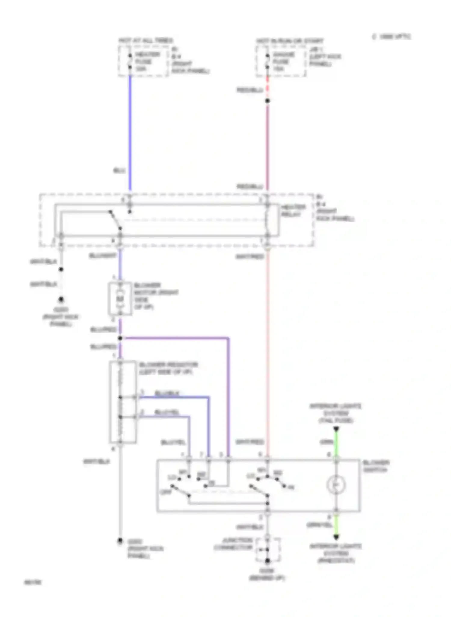 Paseo Toyota L40 (1991-1996): Heater circuit