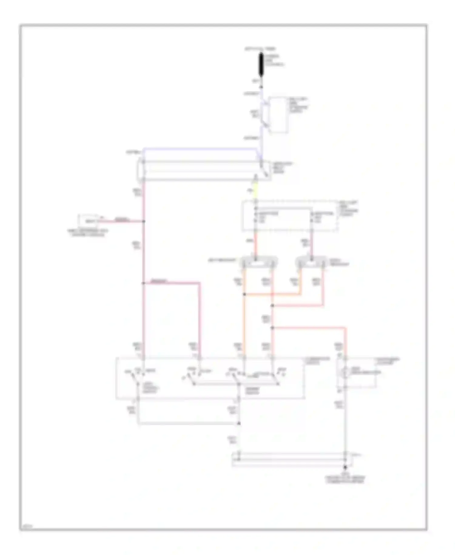 Wiring diagram combination switch for Toyota Paseo L40 (1991-1996) (4 of 4)