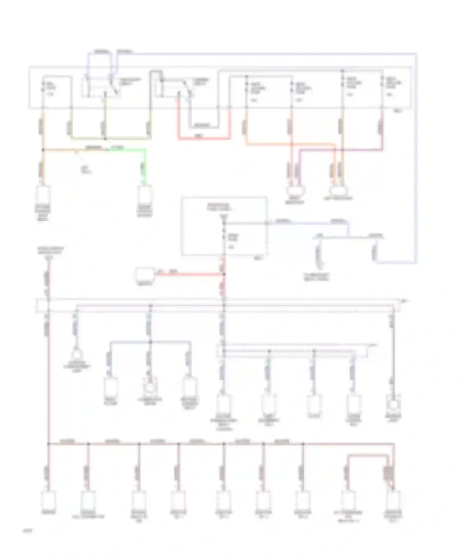 Wiring diagram from ecu-b fuse, in r/b 2 for Toyota Paseo L40 (1991-1996) (1 of 1)