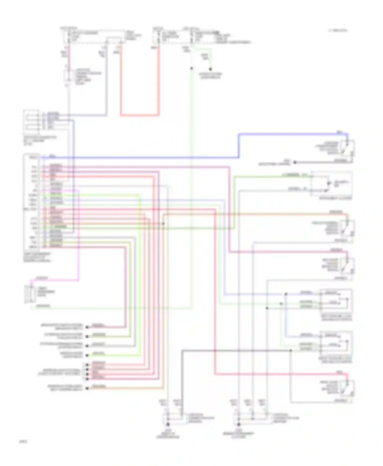 Wiring diagram right door unlock detection switch for Toyota Paseo L40 (1991-1996) (1 of 2)