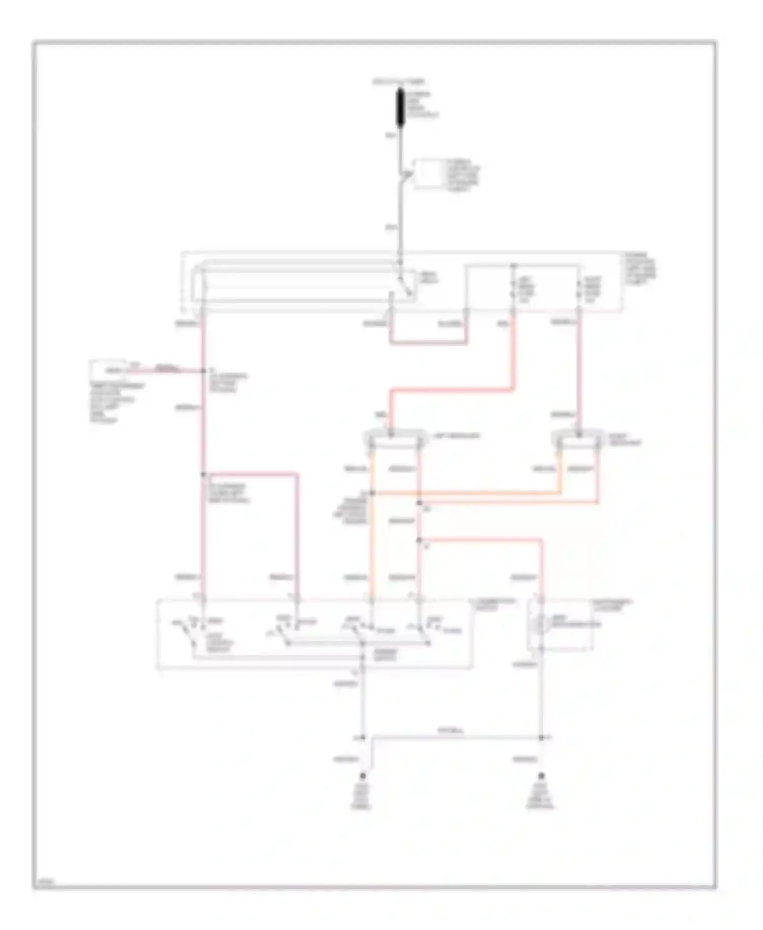 Paseo Toyota L50 (1996-1999): Headlight circuit, without drl