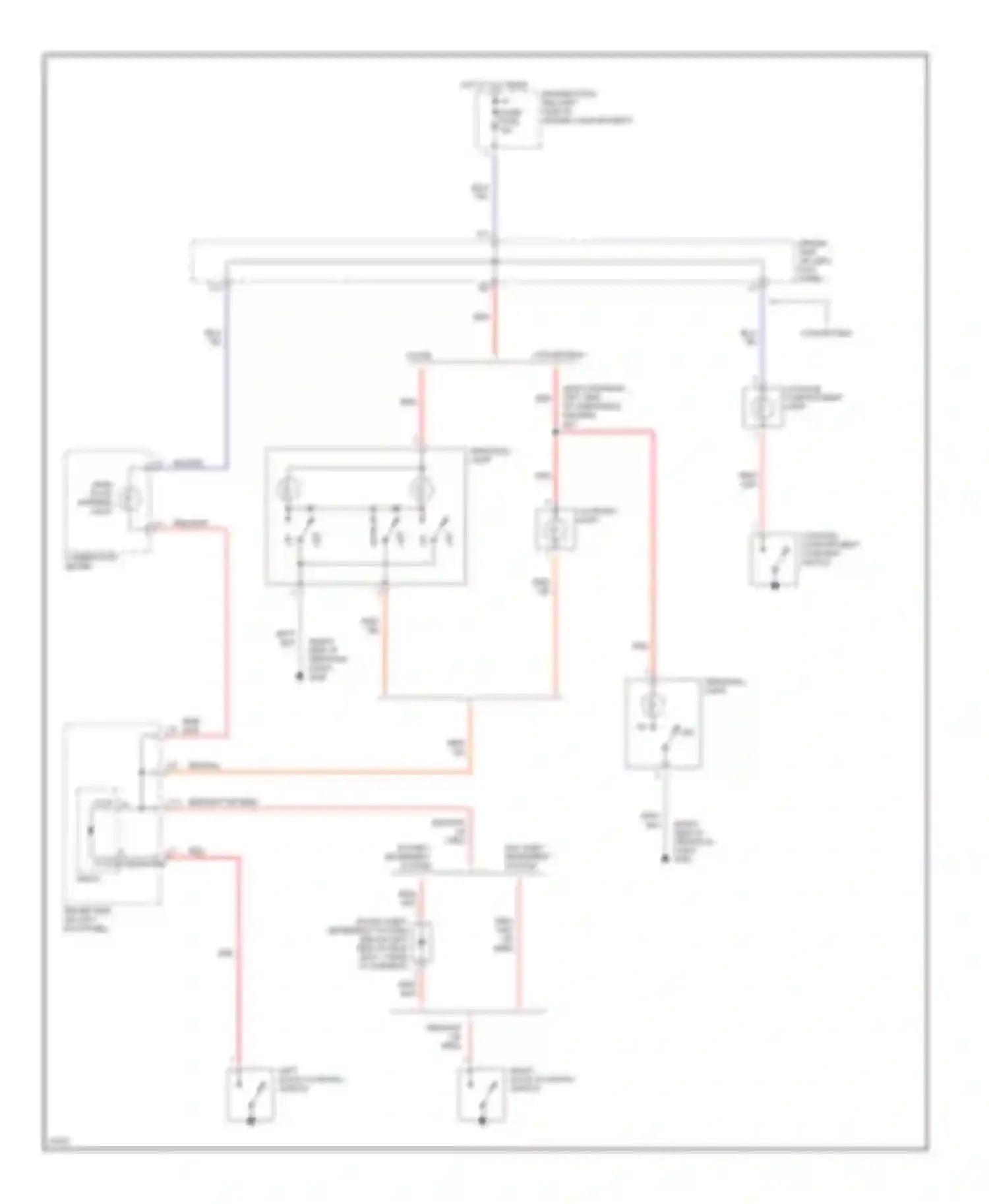 Paseo Toyota L50 (1996-1999): Courtesy lamps circuit