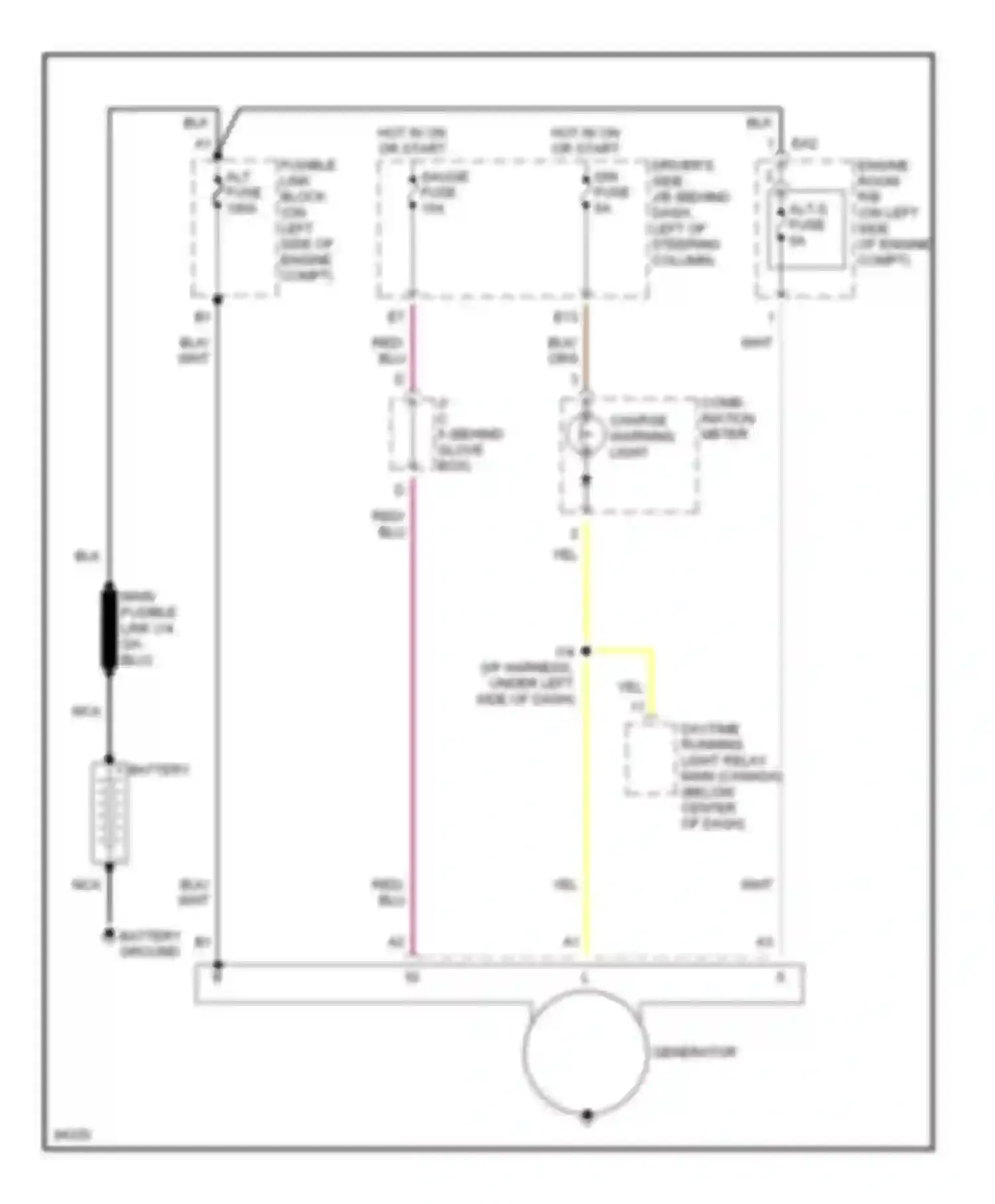 Paseo Toyota L50 (1996-1999): Charging circuit