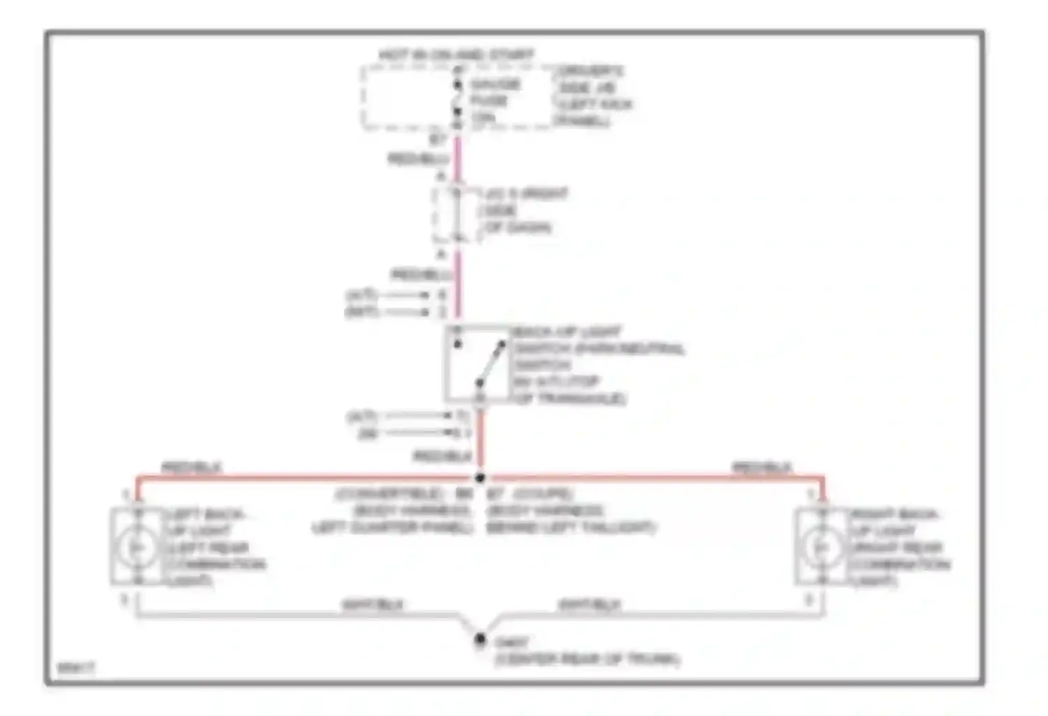 Wiring diagram hot in on and start for Toyota Paseo L50 (1996-1999) (1 of 3)