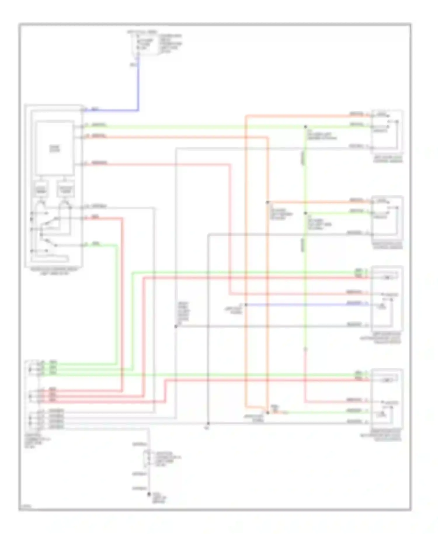 Wiring diagram right door lock control switch for Toyota Paseo L50 (1996-1999) (2 of 2)