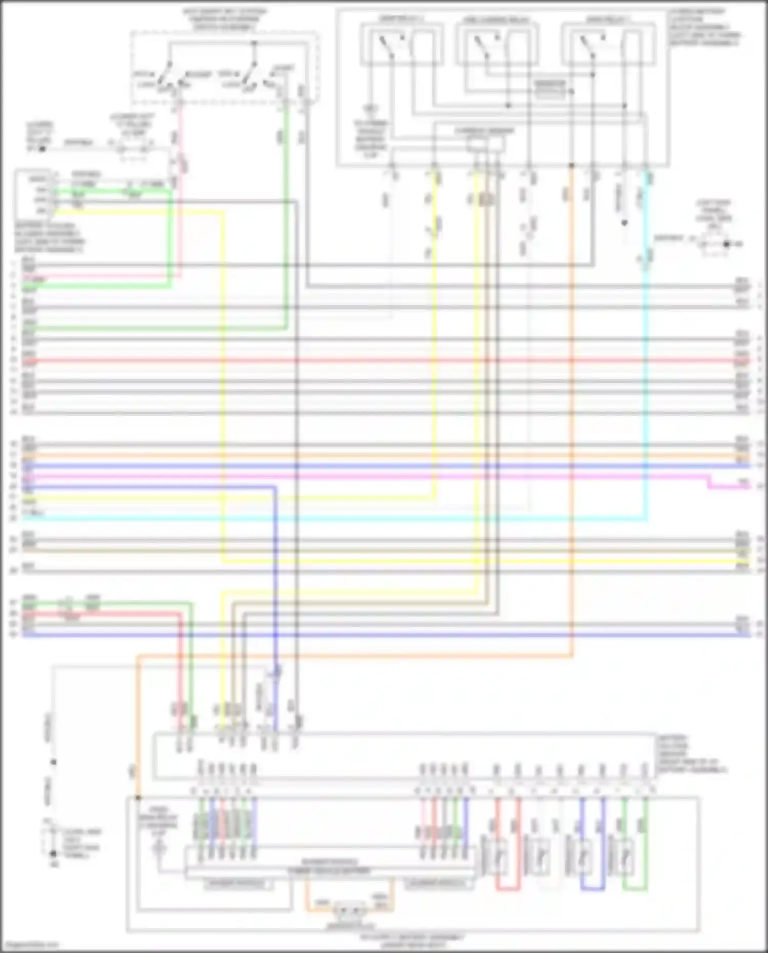 Prius C Toyota I facelift (2014-2020): Wiring diagram engine performance 1.5l hybrid, hybrid system circuit (5 of 6)