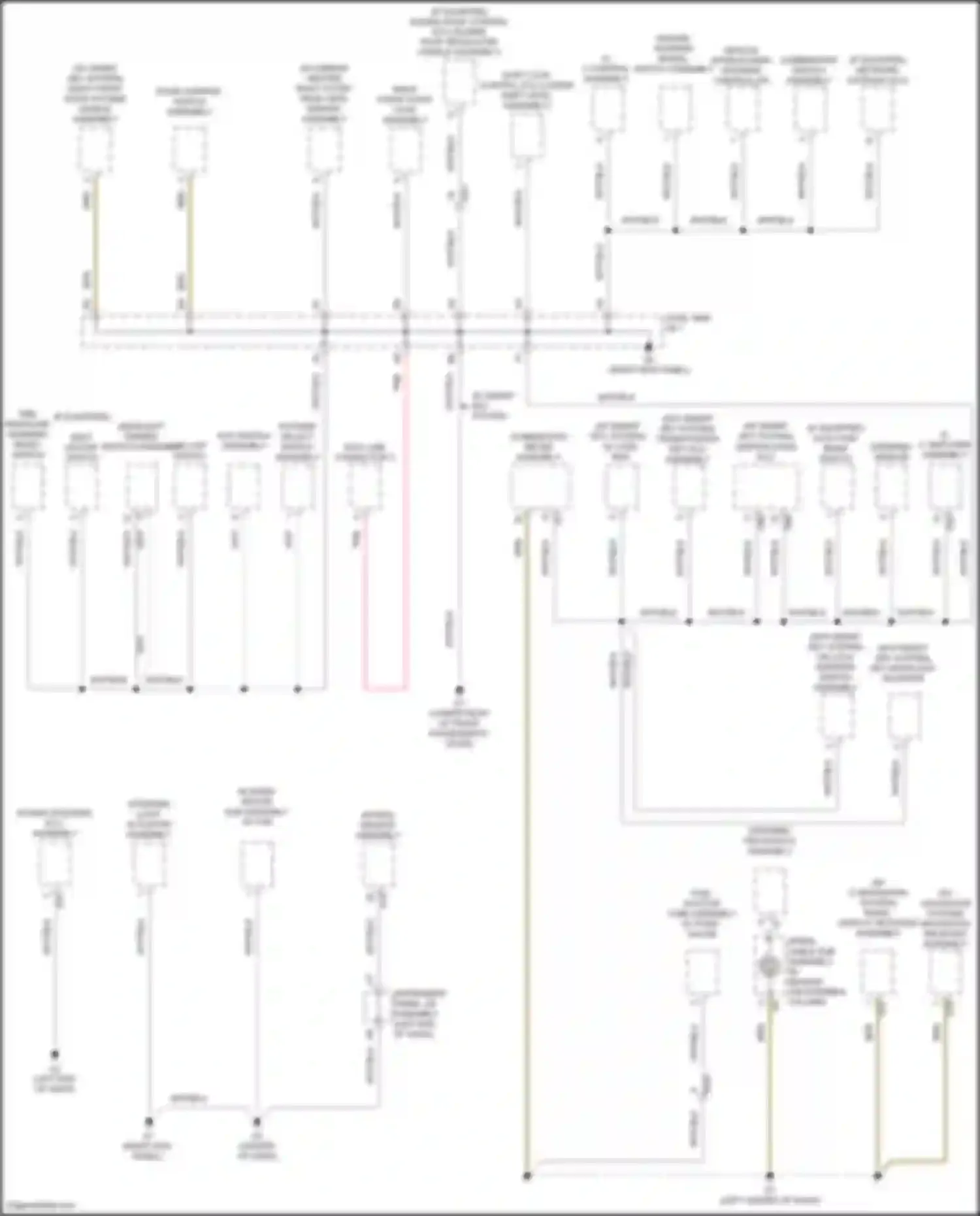 Prius C Toyota I facelift (2014-2020): Ground distribution circuit (2 of 4)