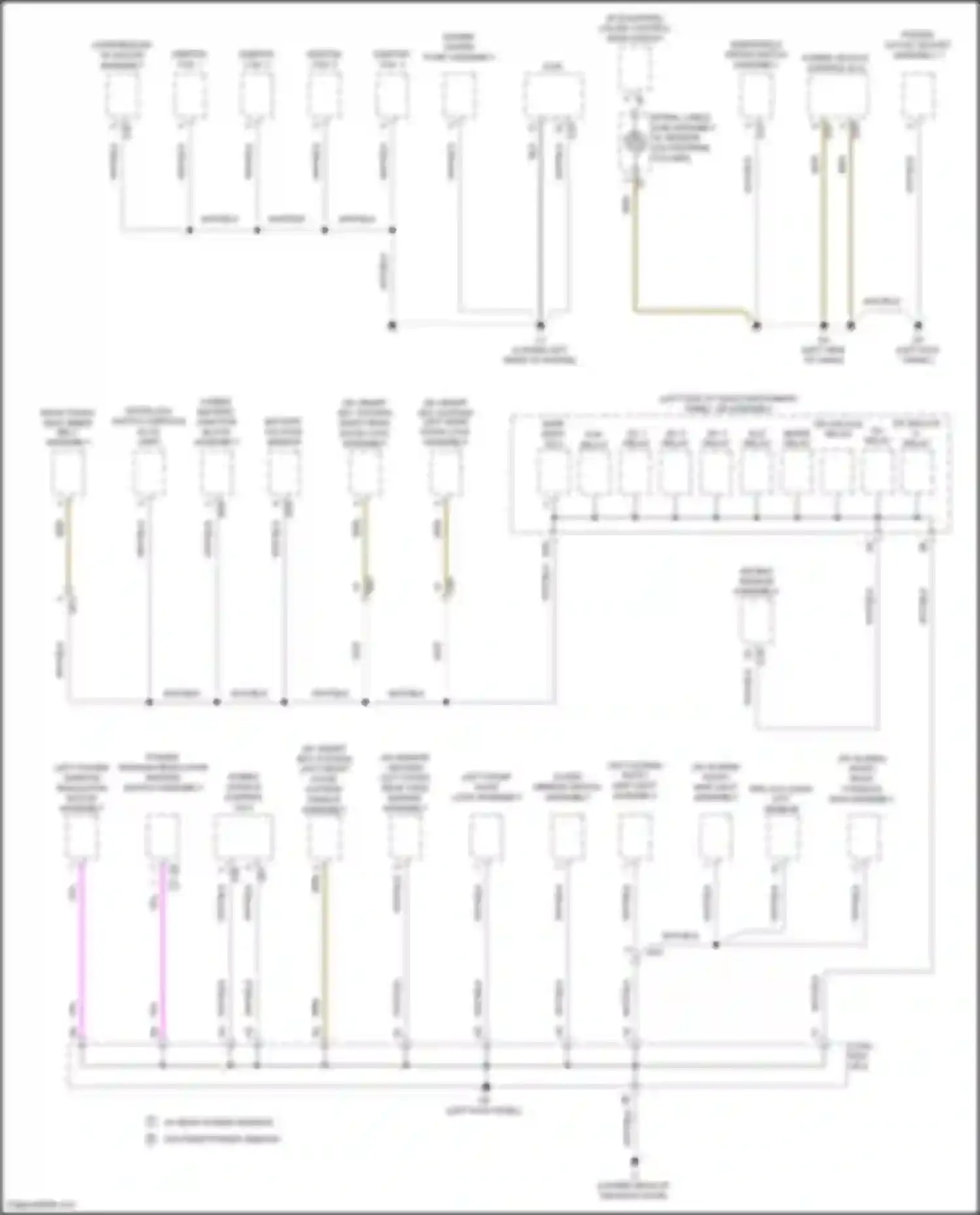 Prius C Toyota I facelift (2014-2020): Ground distribution circuit (3 of 4)
