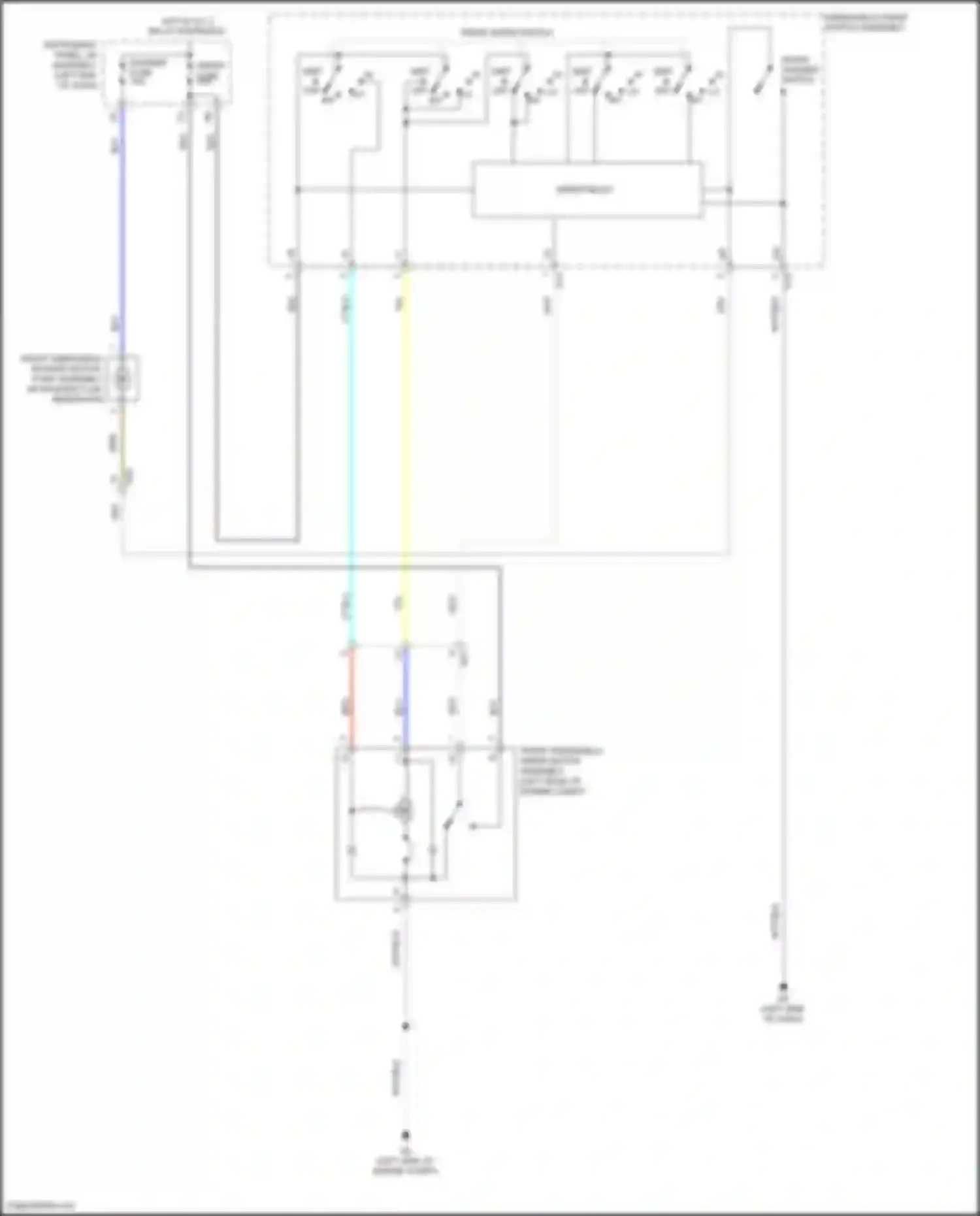 Prius C Toyota I facelift (2014-2020): Front wiper/washer circuit