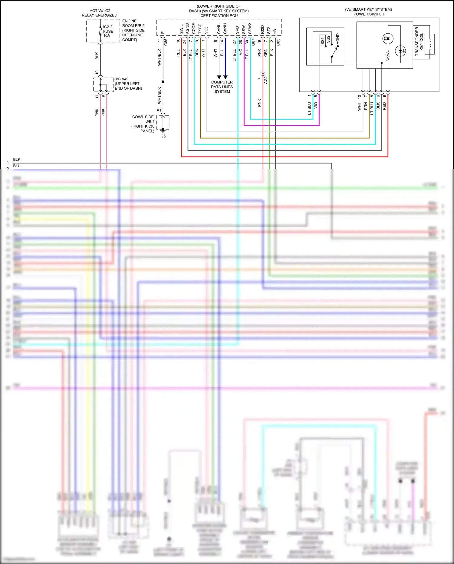 Toyota Prius C I facelift (2014-2020) code wiring diagram  (3 of 3)