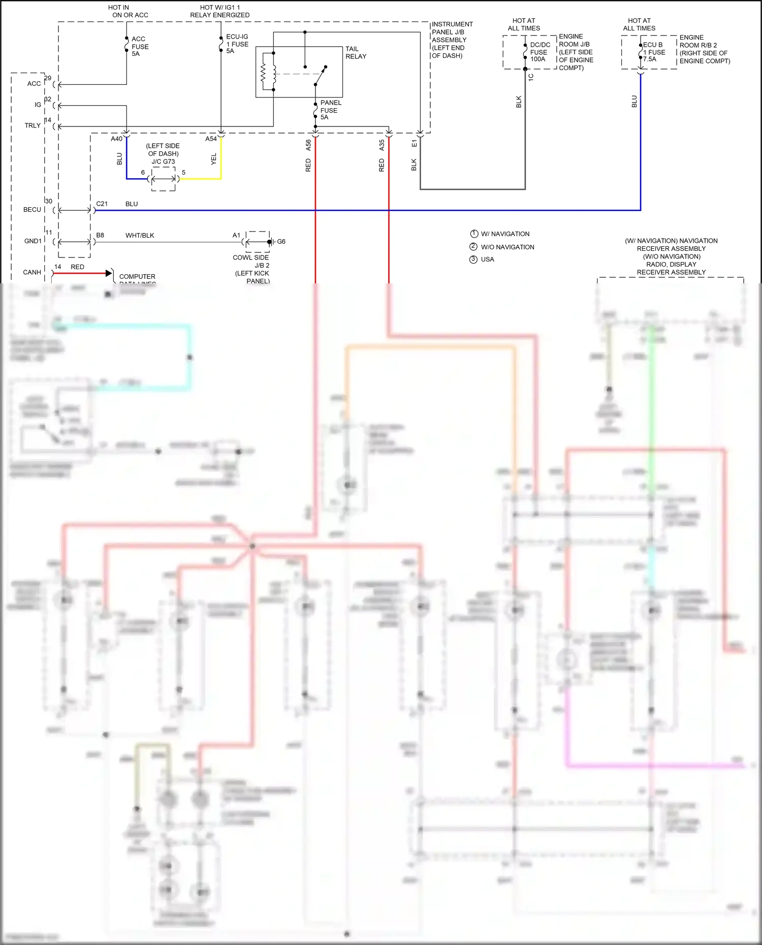 Toyota Prius C I facelift (2014-2020) pattern select switch assembly wiring diagram  (2 of 3)