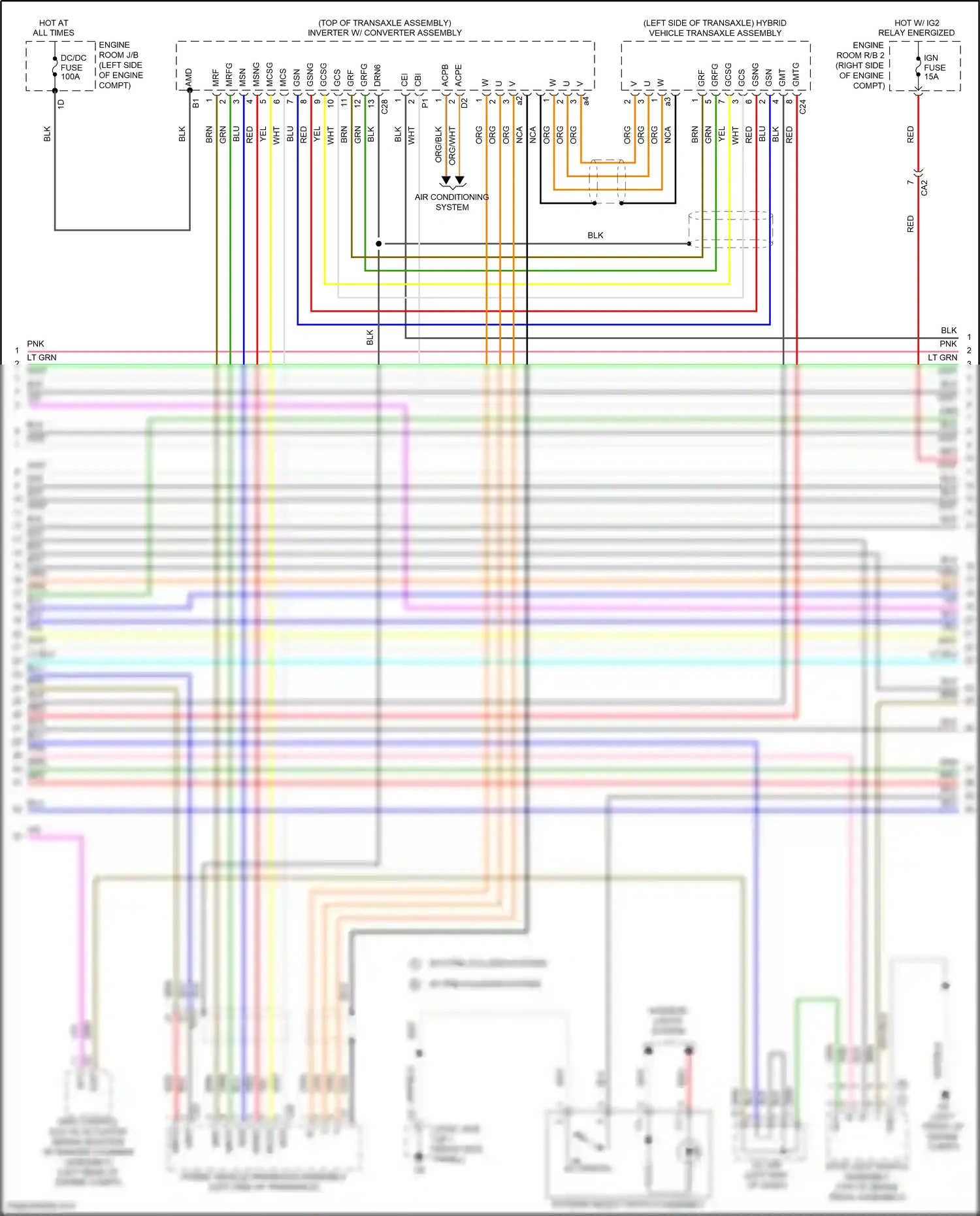 Toyota Prius C I facelift (2014-2020) pattern select switch assembly wiring diagram  (3 of 3)