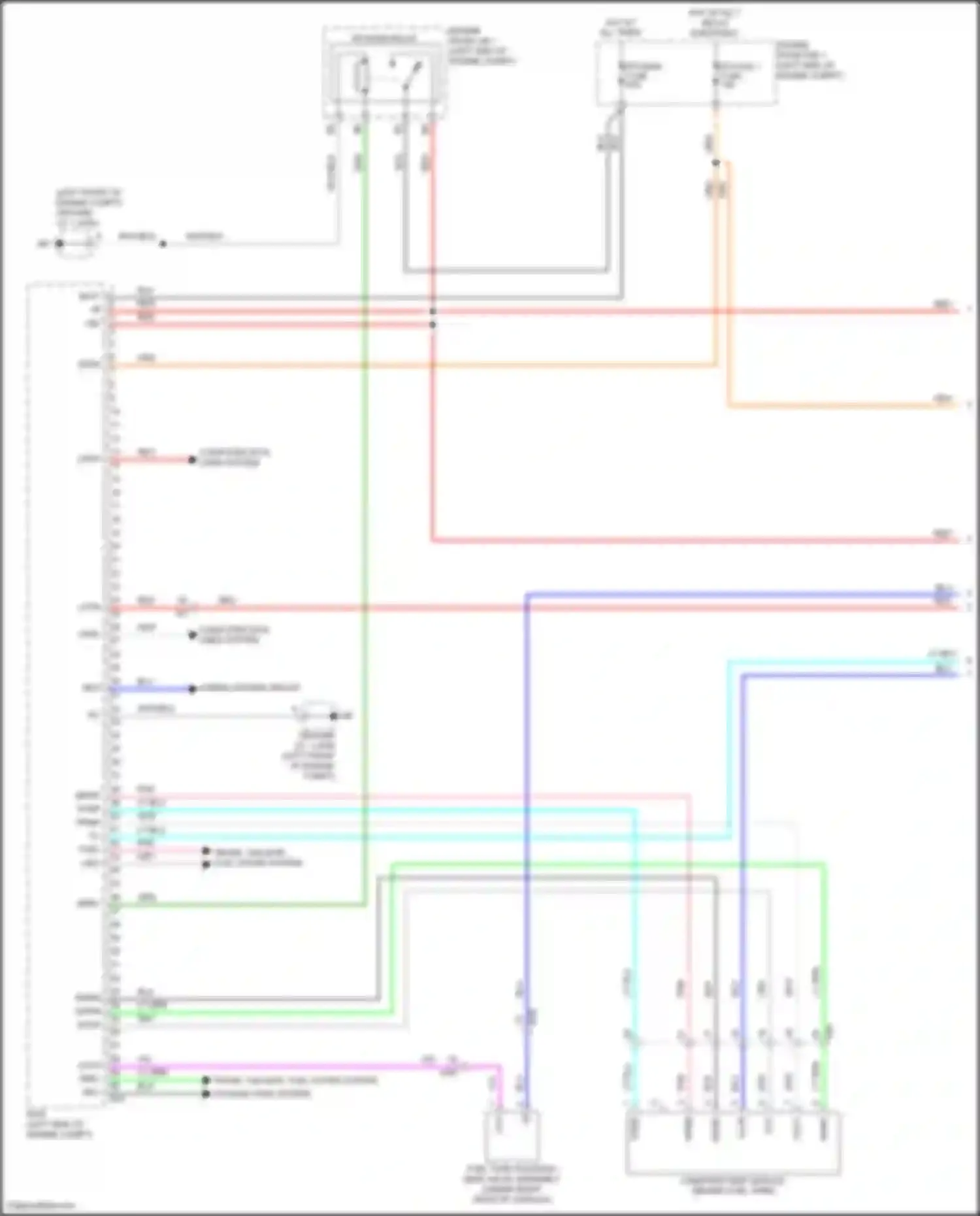 Prius PHV Toyota IV (2017-2024): Wiring diagram engine performance 1.8l hybrid, engine controls circuit (1 of 6)